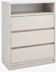 JYSK Comodă 3 sertare BILLUND aspect travertin/bej