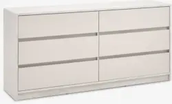 JYSK Comodă 3+3 sertare BILLUND aspect travertin/bej