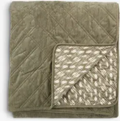 JYSK Кувертюра VILLMORELL 220x240 зелена/бяла