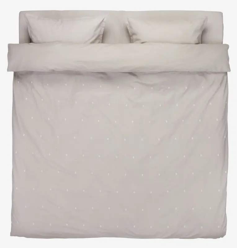 JYSK Lenjerie pat+cearșaf ELLIE 200x220 gri deschis