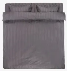 JYSK Lenjerie pat+cearșaf satinată NELL 200x220 antracit