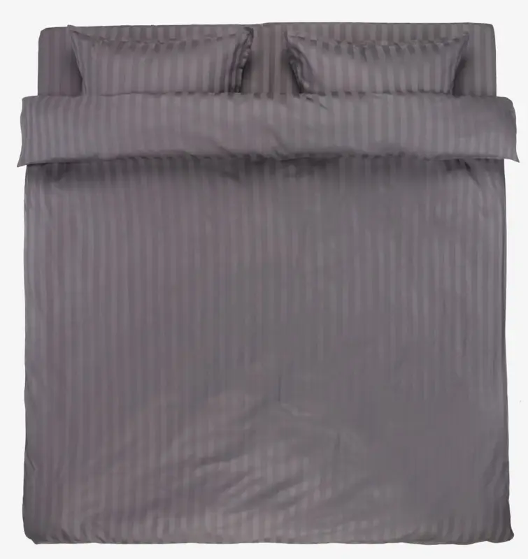 JYSK Lenjerie pat+cearșaf satinată NELL 200x220 antracit