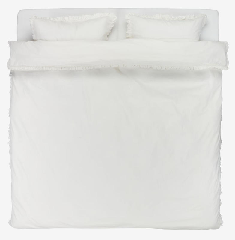 JYSK Lenjerie pat+cearșaf ELMA 200x220 albă