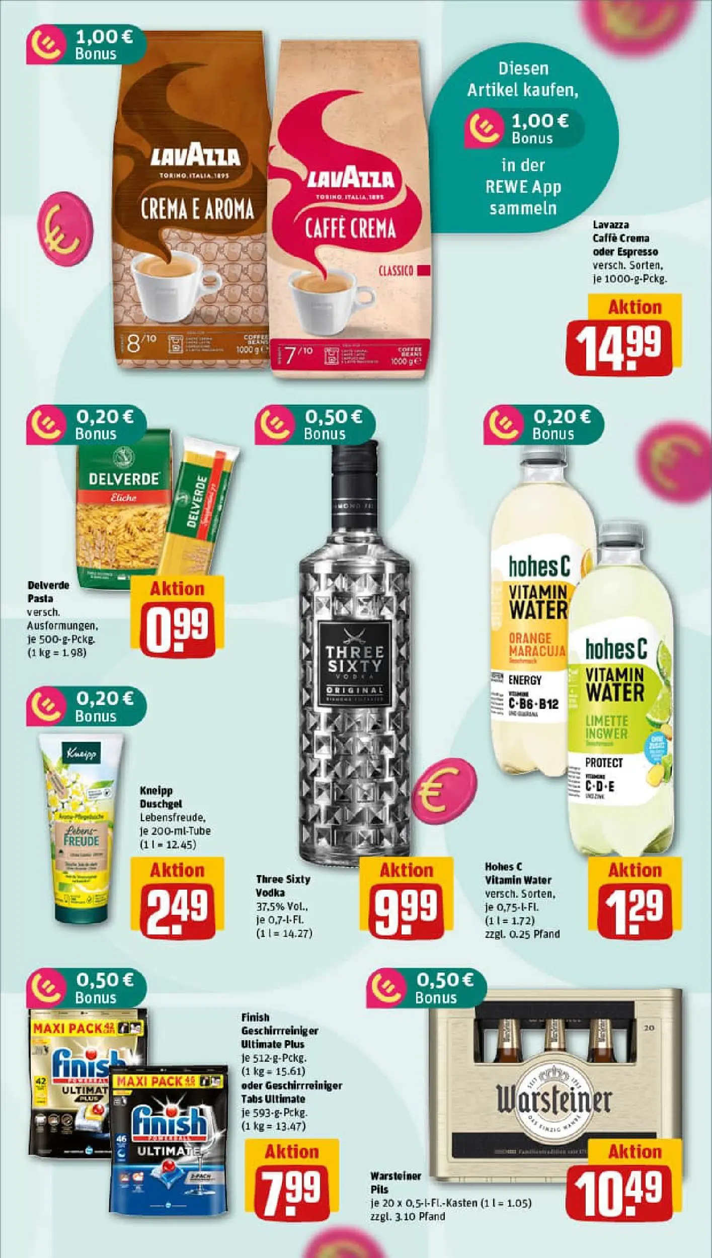 REWE Prospekt ab 13.10.2025 zum Blättern » Angebote | Seite: 5 | Produkte: Lavazza, Warsteiner, Shower Gel, Pasta
