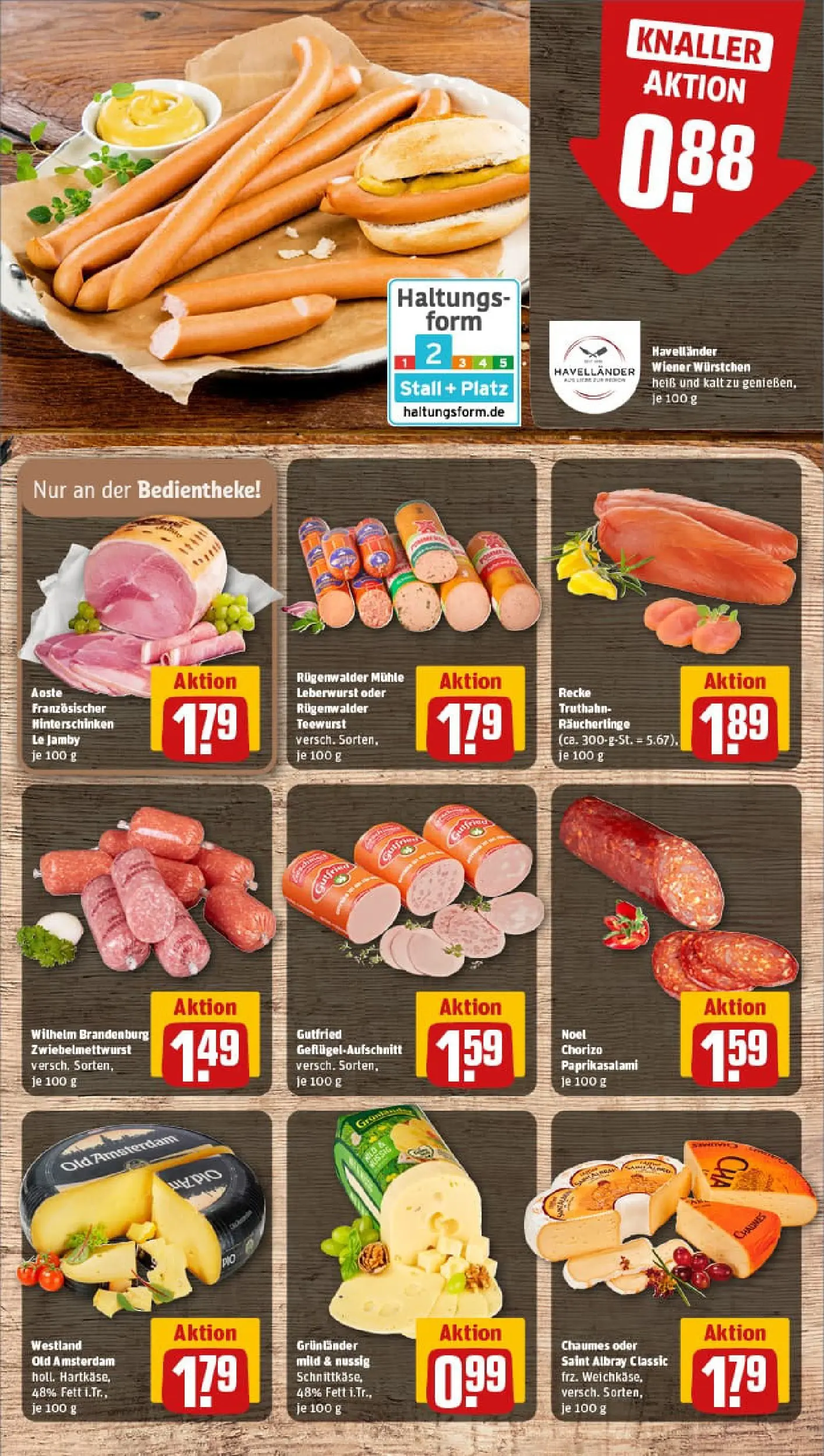 REWE Prospekt ab 13.10.2025 zum Blättern » Angebote | Seite: 9 | Produkte: Mühle, Wiener wurstchen, Grunlander, Salami