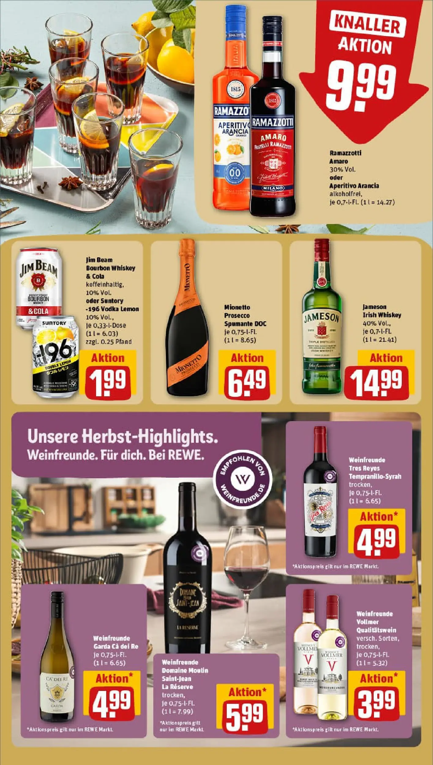 REWE Prospekt ab 13.10.2025 zum Blättern » Angebote | Seite: 15 | Produkte: Jim beam, Cola, Prosecco, Bourbon