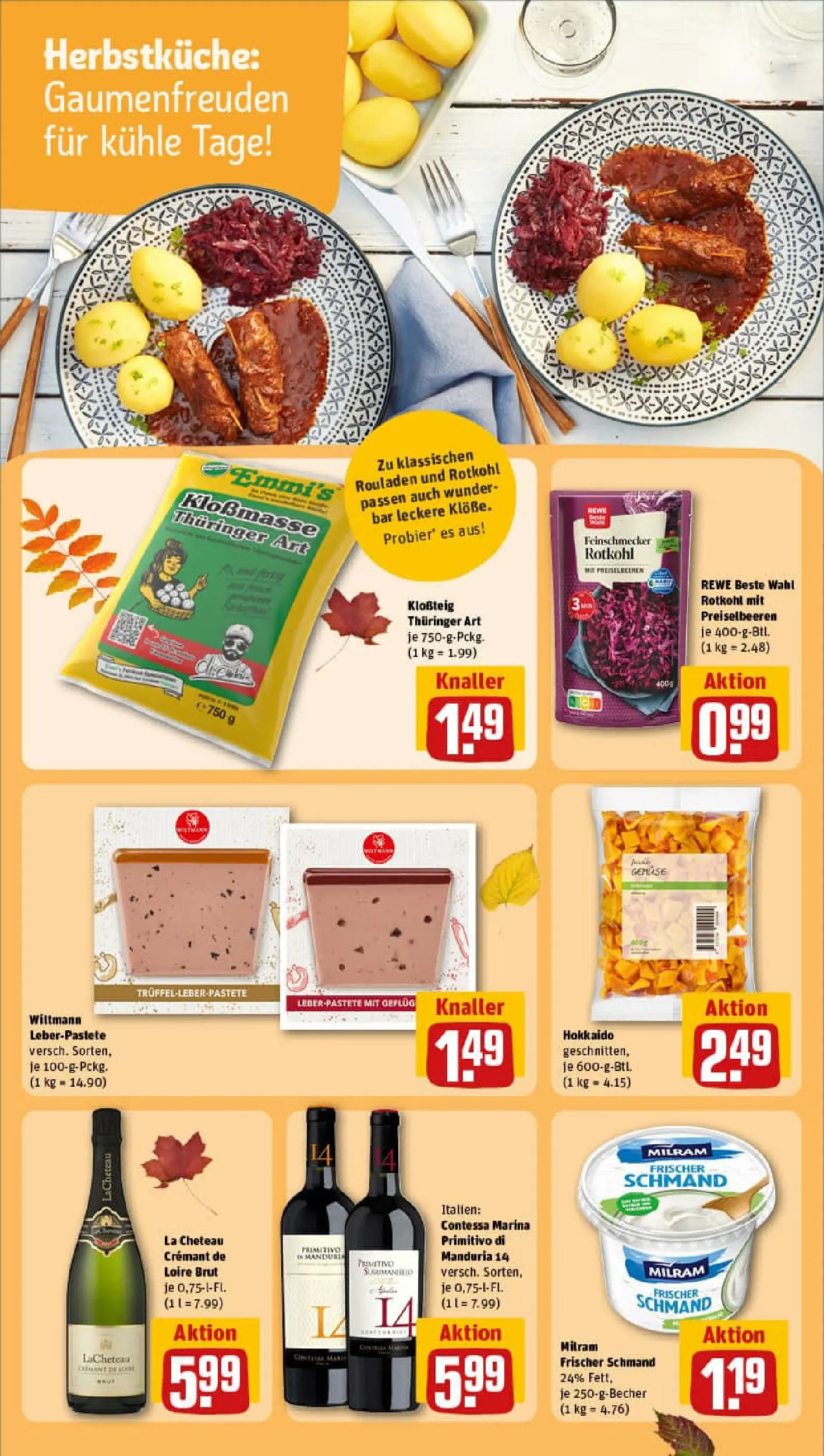 REWE Prospekt ab 13.10.2025 zum Blättern » Angebote | Seite: 18 | Produkte: Rotkohl, Milram
