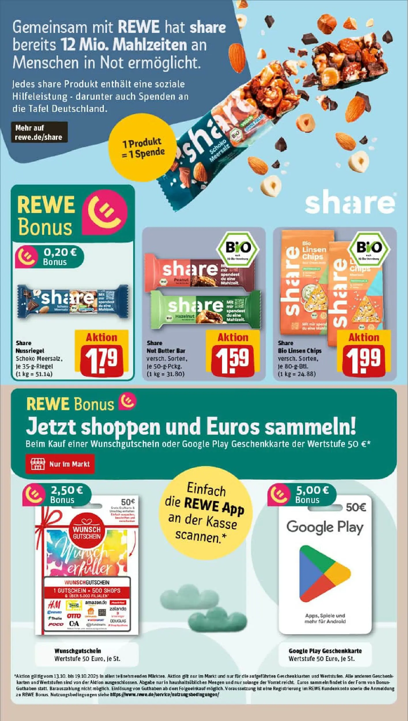 REWE Prospekt ab 13.10.2025 zum Blättern » Angebote | Seite: 20 | Produkte: Butter, Chips