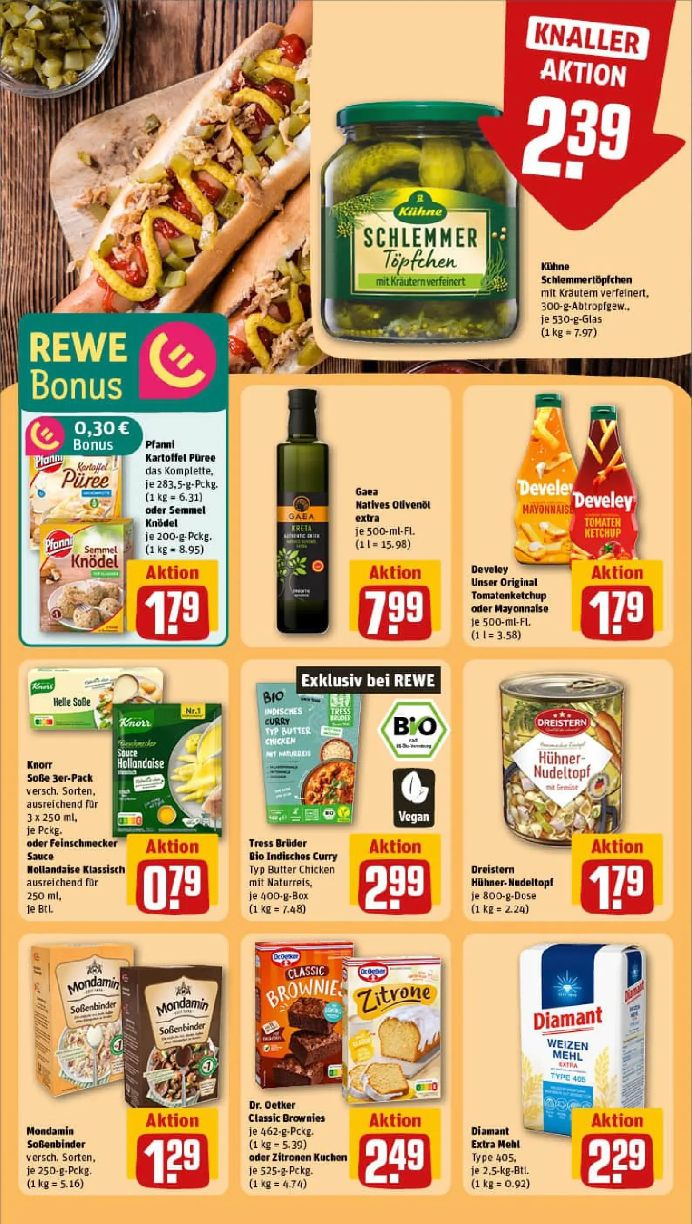 REWE Prospekt ab 13.10.2025 zum Blättern » Angebote | Seite: 22 | Produkte: Mehl, Butter, Mayonnaise, Ketchup