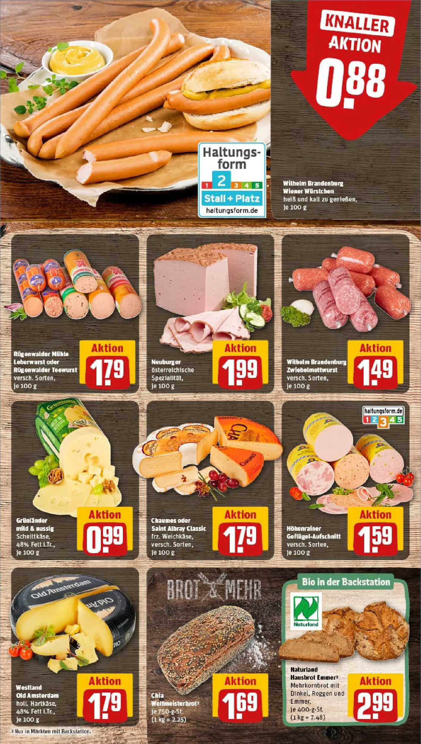 REWE Prospekt ab 13.10.2025 zum Blättern » Angebote | Seite: 9 | Produkte: Mühle, Wiener wurstchen, Grunlander, Brot