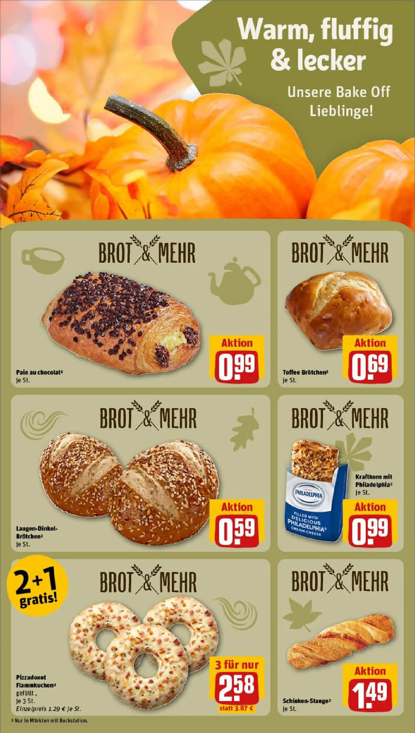 REWE Prospekt ab 13.10.2025 zum Blättern » Angebote | Seite: 10 | Produkte: Philadelphia, Brot, Pizza