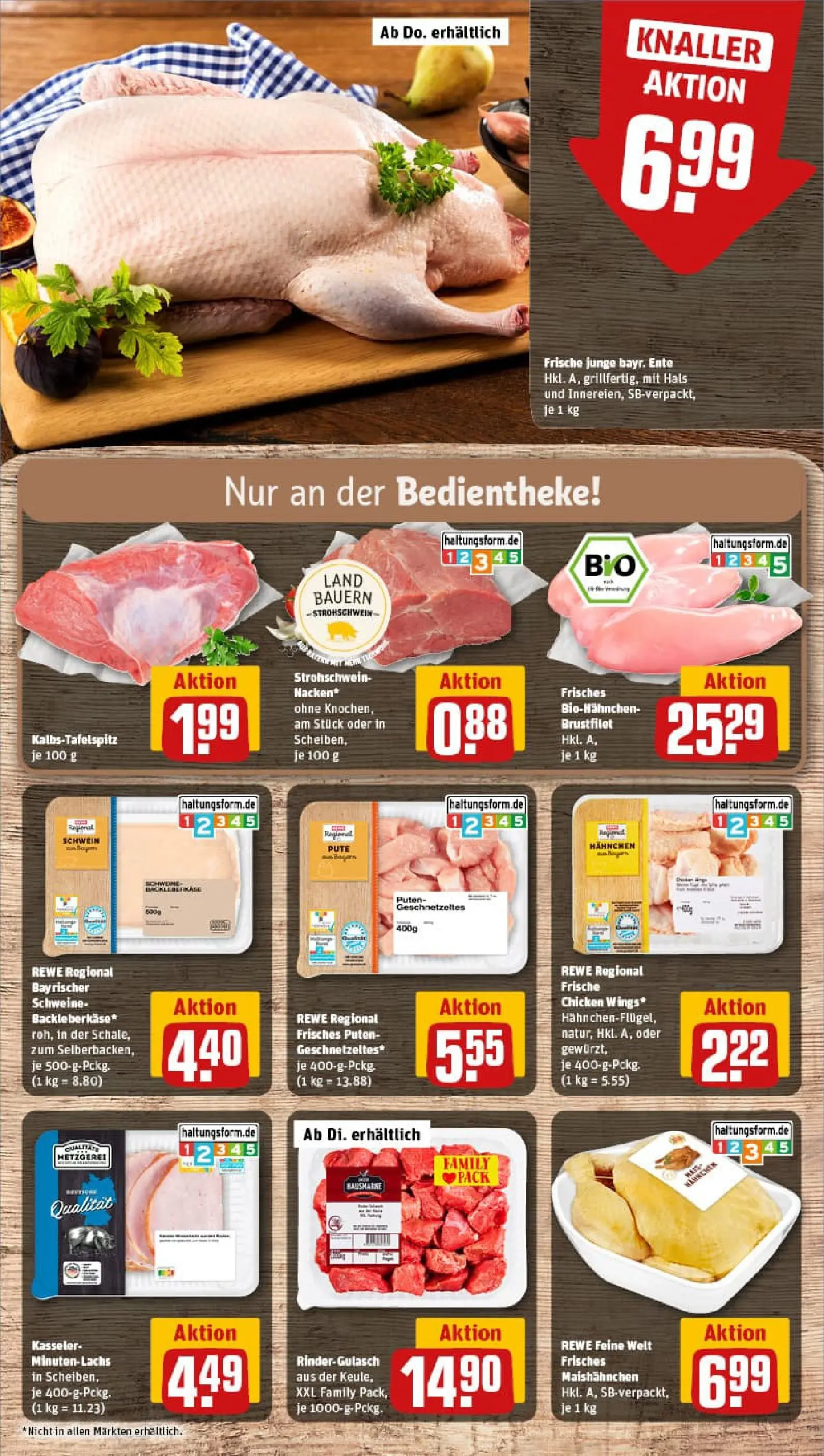 REWE Prospekt ab 13.10.2025 zum Blättern » Angebote | Seite: 10 | Produkte: Pute, Rindergulasch, Hahnchen, Ente