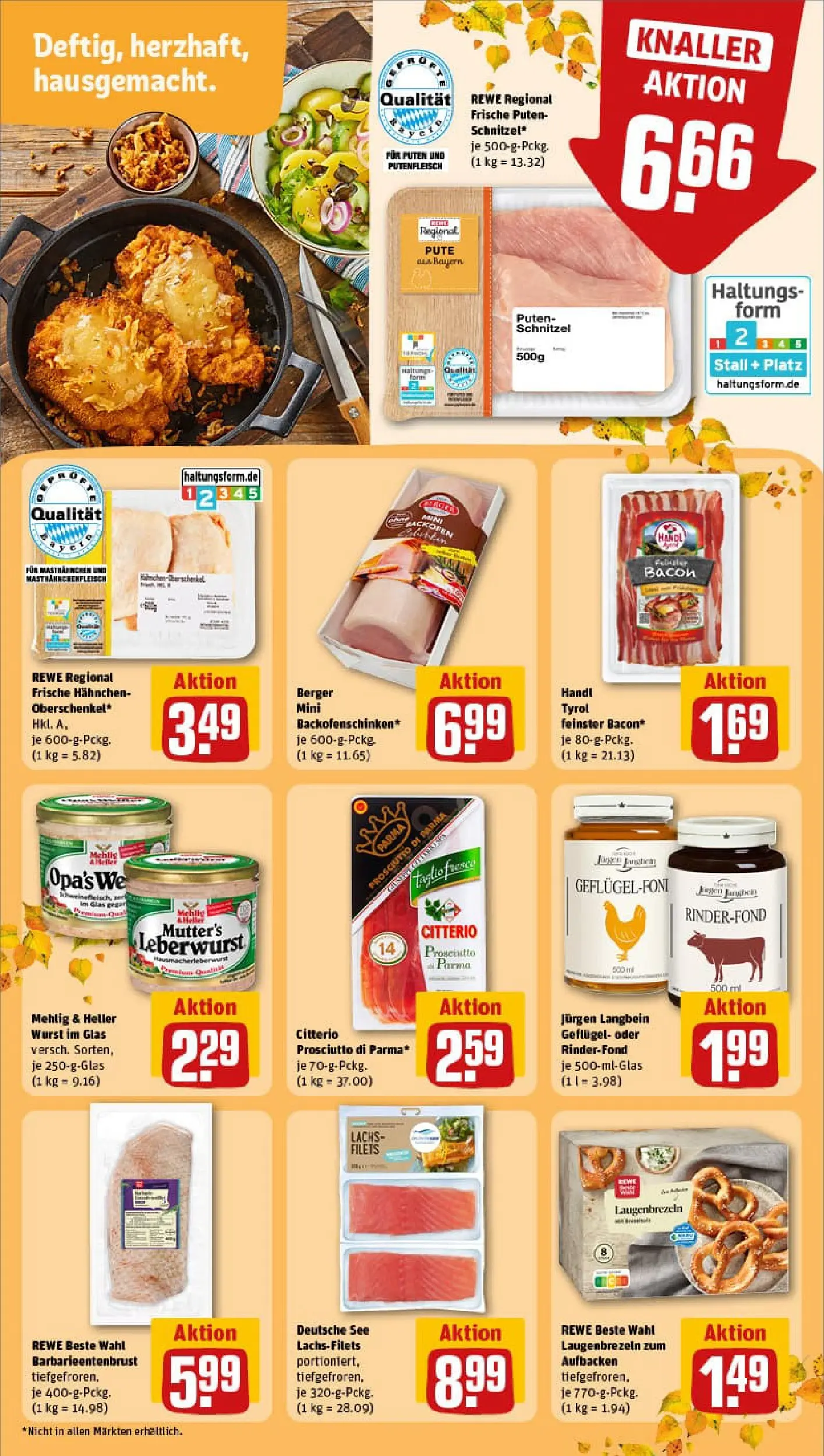 REWE Prospekt ab 13.10.2025 zum Blättern » Angebote | Seite: 20 | Produkte: Pute, Schnitzel, Wurst, Backofen