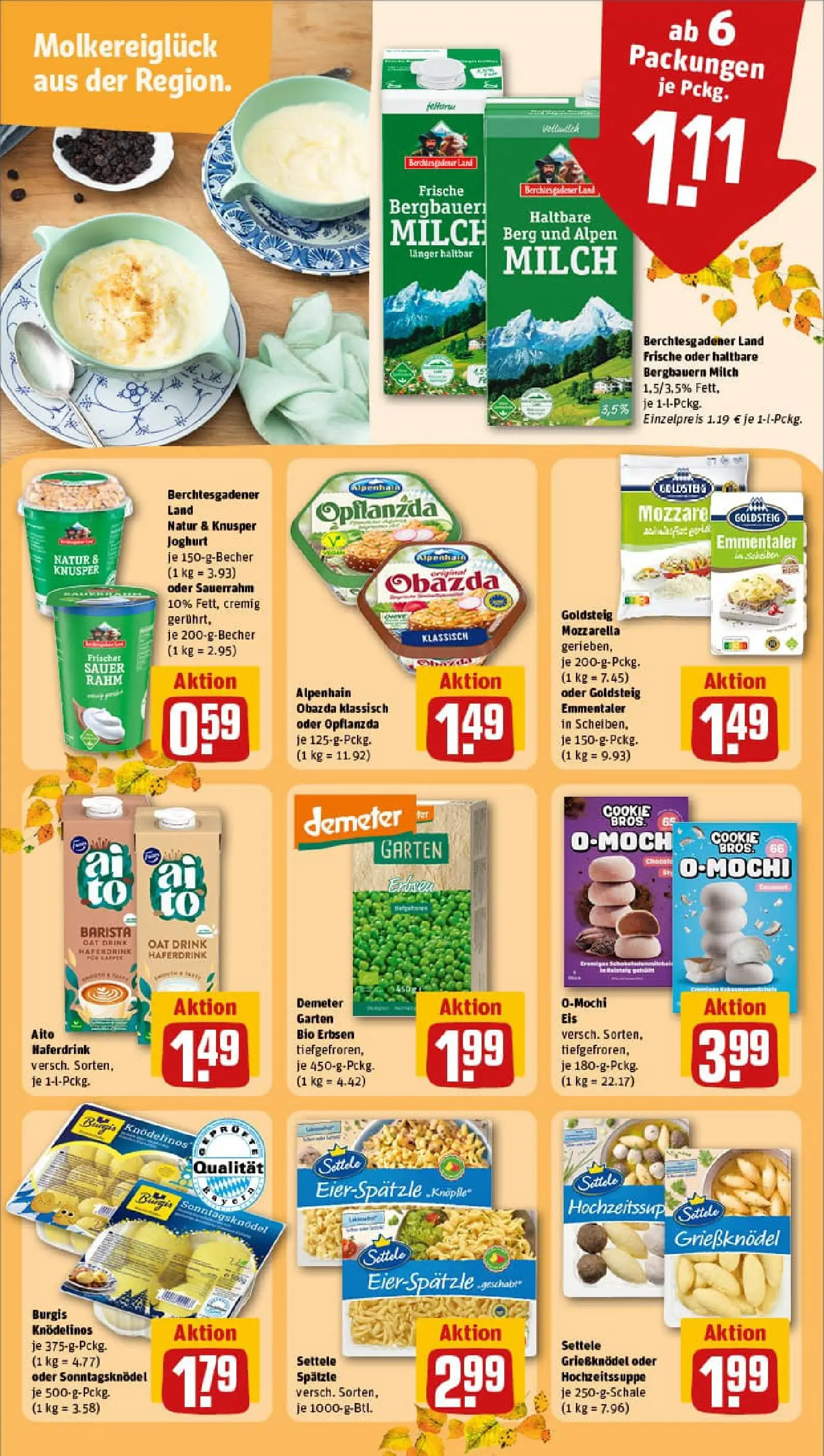 REWE Prospekt ab 13.10.2025 zum Blättern » Angebote | Seite: 21 | Produkte: Milch, Haferdrink, Sauerrahm, Eis