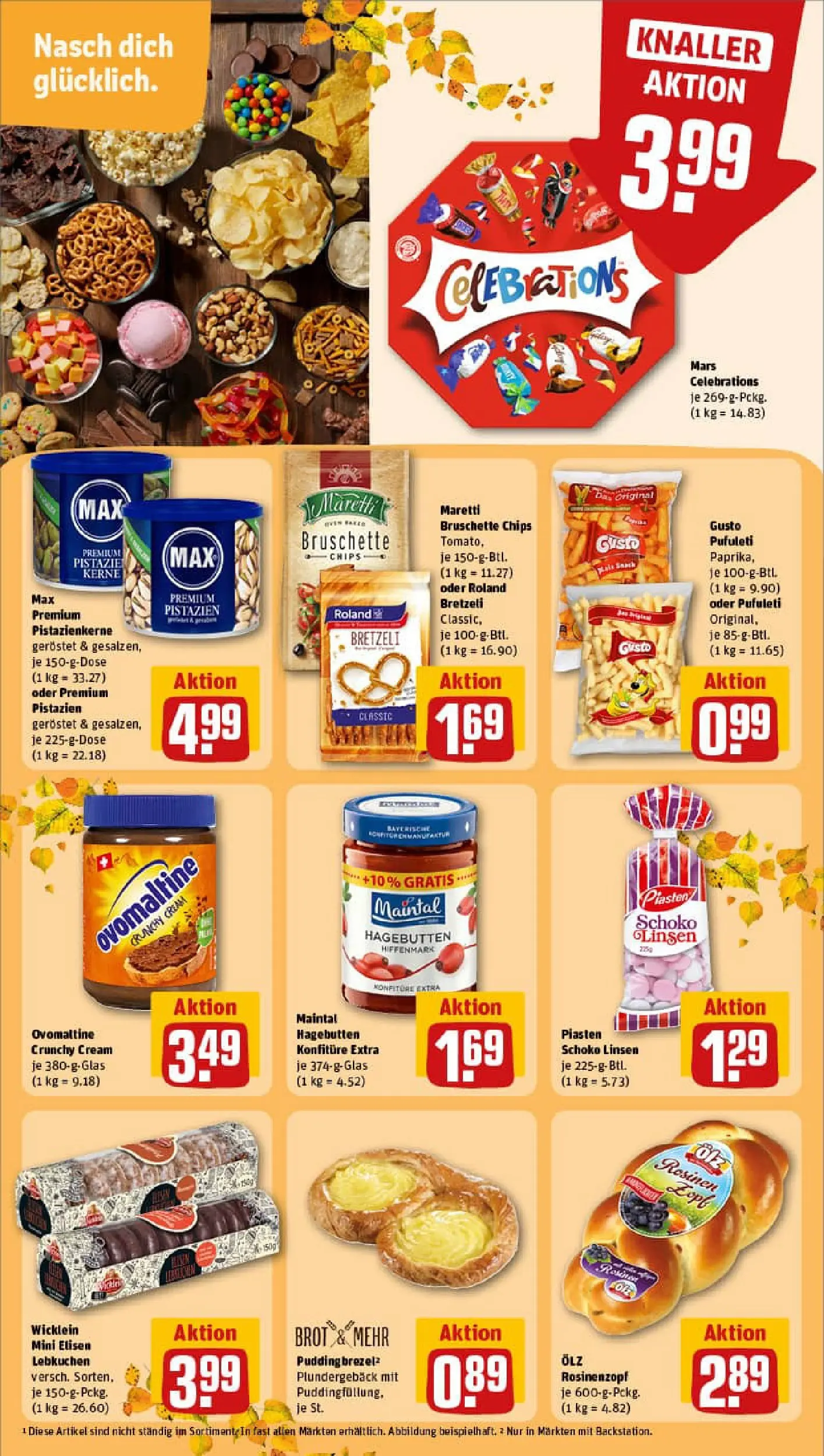 REWE Prospekt ab 13.10.2025 zum Blättern » Angebote | Seite: 22 | Produkte: Ovomaltine, Pudding, Rosinen, Paprika