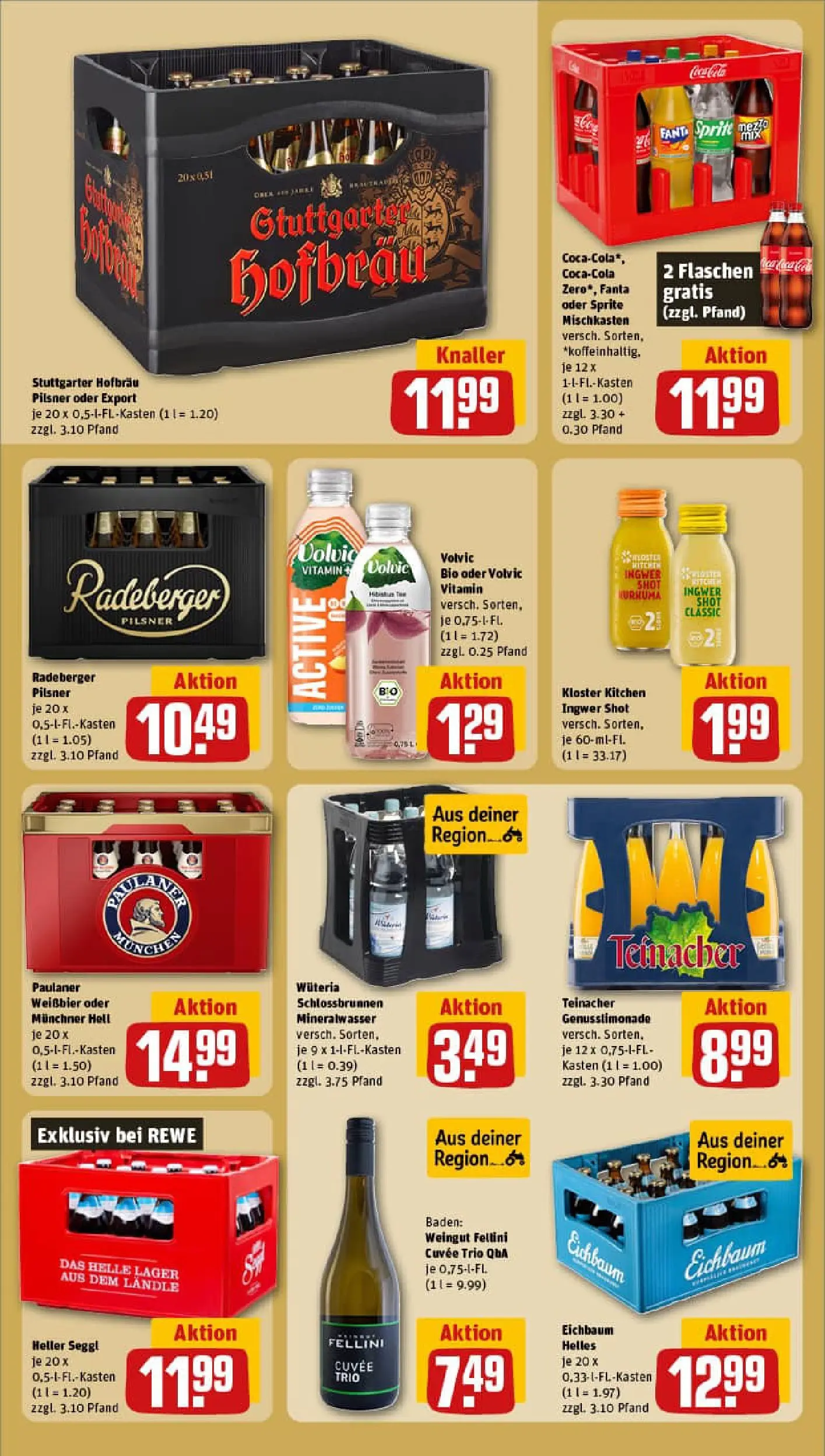 REWE Prospekt ab 13.10.2025 zum Blättern » Angebote | Seite: 18 | Produkte: Sprite, Mineralwasser, Volvic, Paulaner