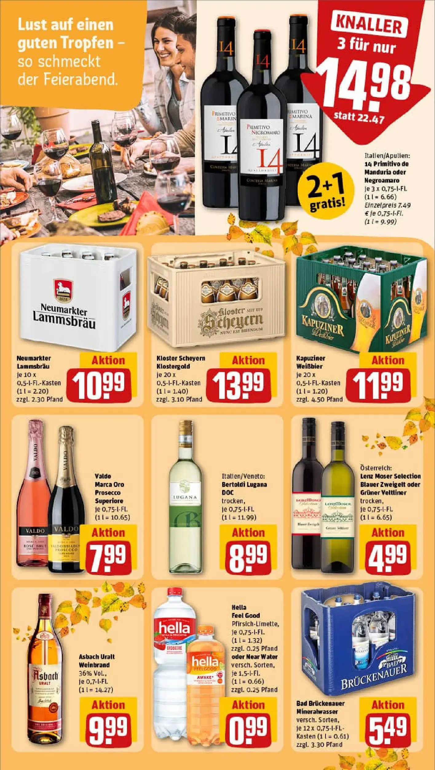 REWE Prospekt ab 13.10.2025 zum Blättern » Angebote | Seite: 23 | Produkte: Weißbier, Bad, Mineralwasser, Asbach