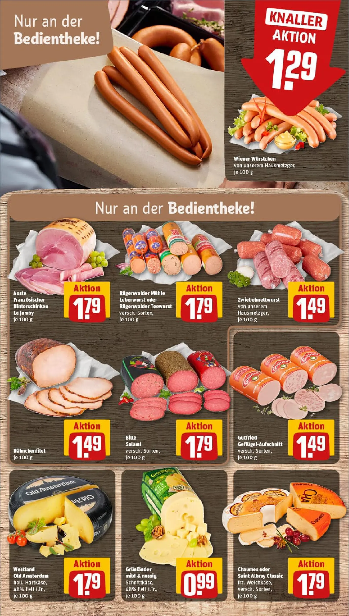 REWE Prospekt ab 13.10.2025 zum Blättern » Angebote | Seite: 9 | Produkte: Mühle, Wiener wurstchen, Grunlander, Salami