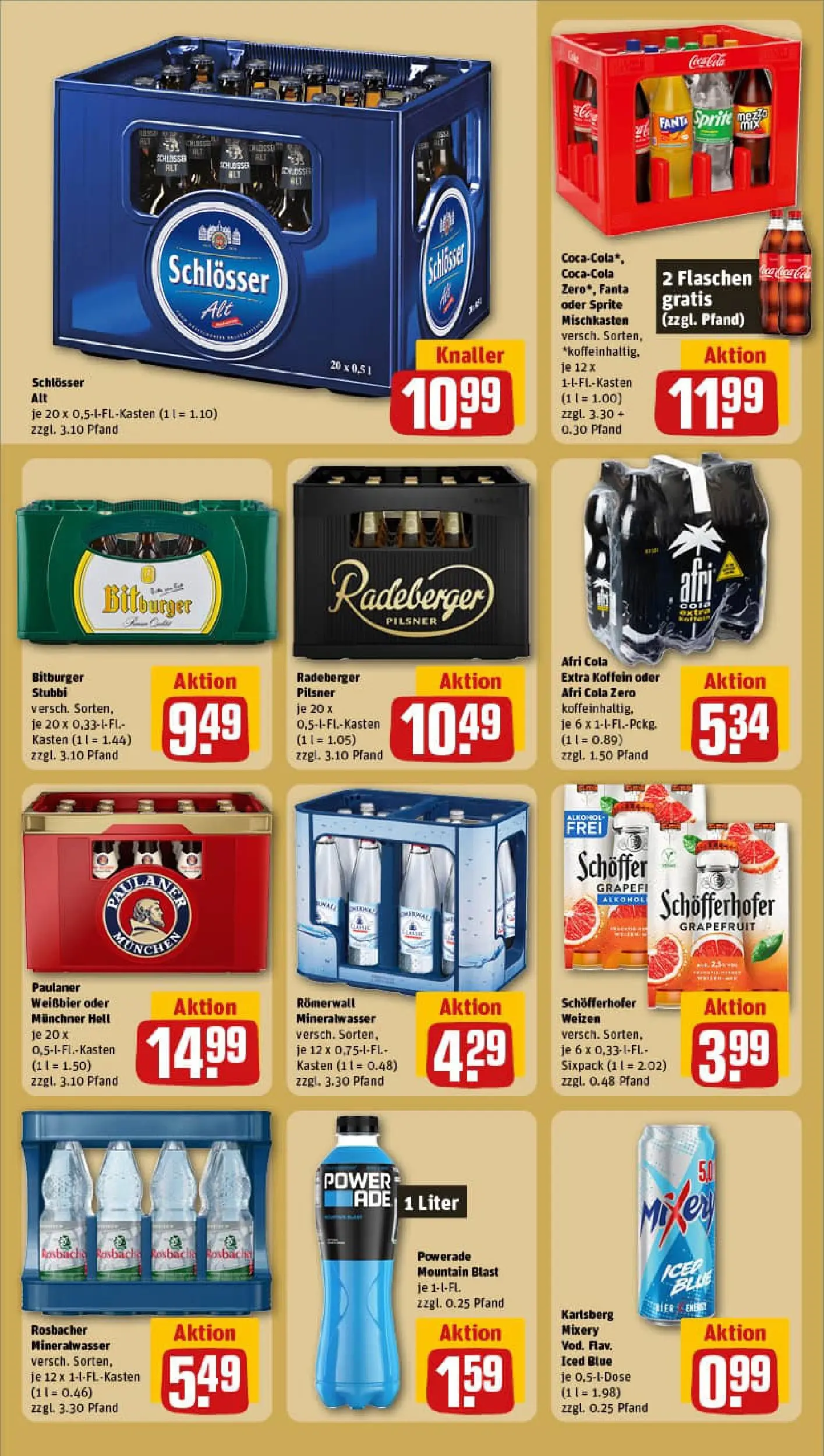 REWE Prospekt ab 13.10.2025 zum Blättern » Angebote | Seite: 14 | Produkte: Sprite, Cola, Weißbier, Mineralwasser