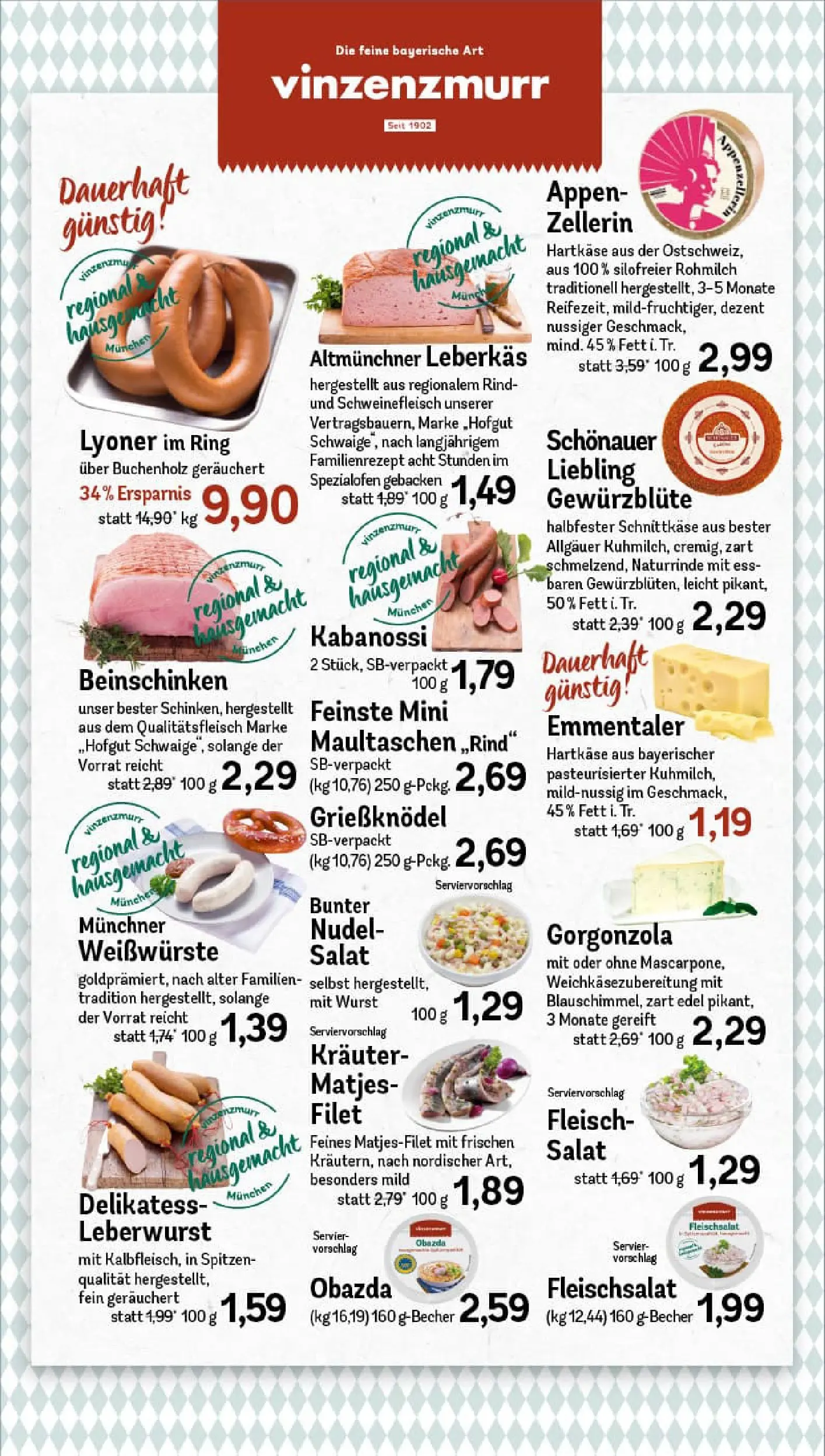 REWE Prospekt ab 13.10.2025 zum Blättern » Angebote | Seite: 9 | Produkte: Wurst, Schweinefleisch, Maultaschen, Salat