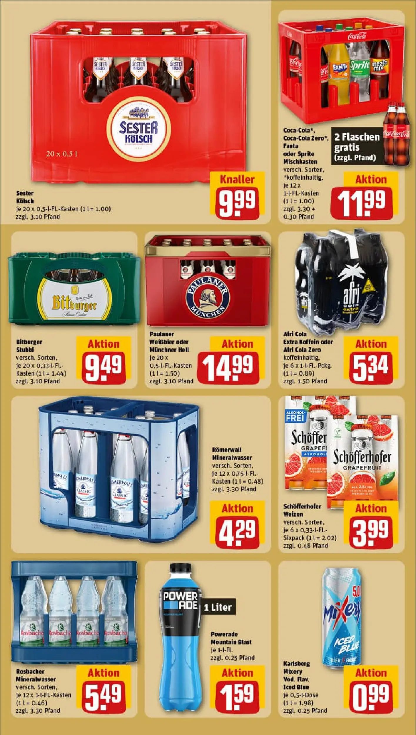 REWE Prospekt ab 13.10.2025 zum Blättern » Angebote | Seite: 14 | Produkte: Sprite, Mineralwasser, Grapefruit, Powerade