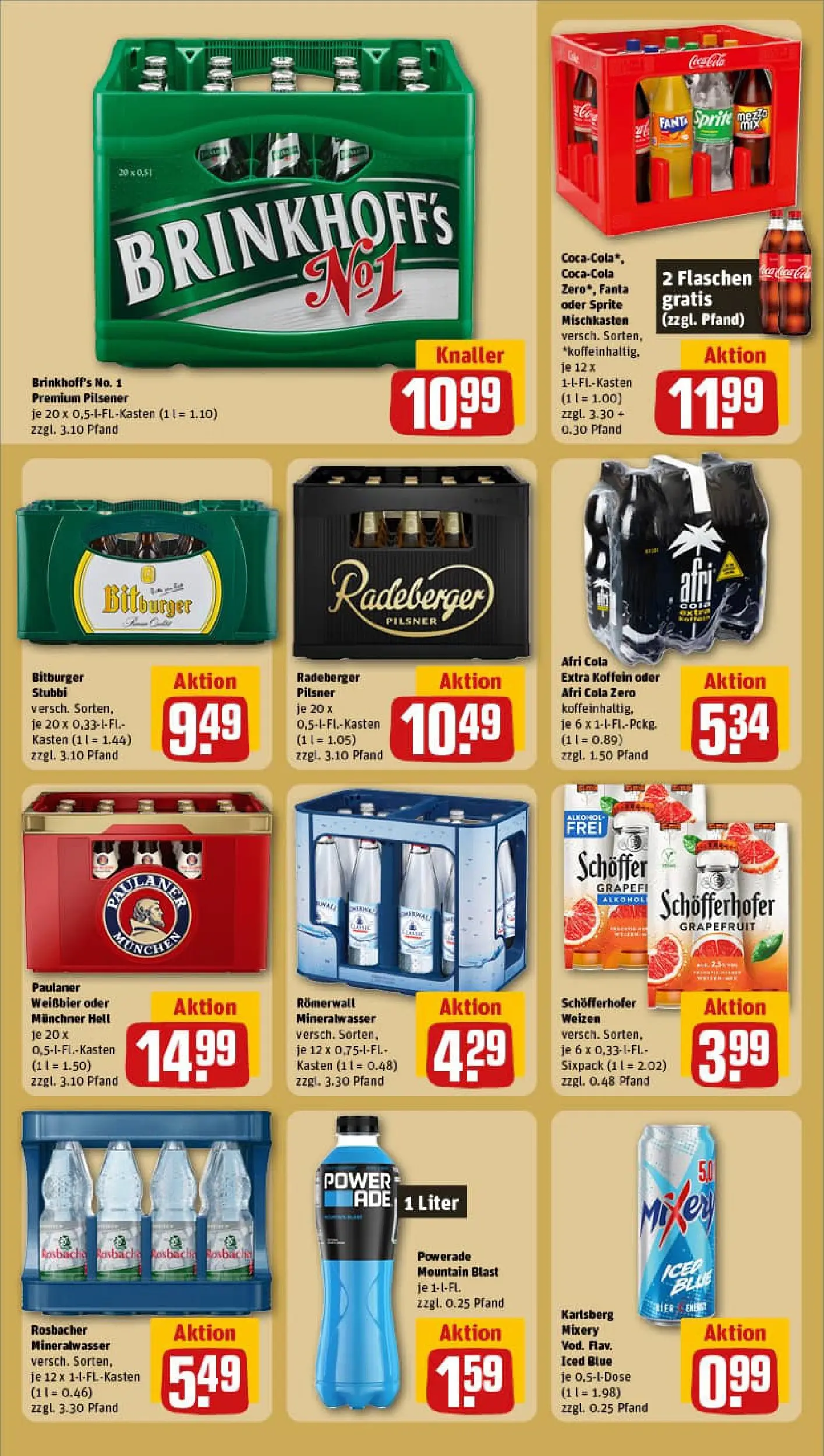 REWE Prospekt ab 13.10.2025 zum Blättern » Angebote | Seite: 14 | Produkte: Bitburger, Mixer, Grapefruit, Radeberger pilsner