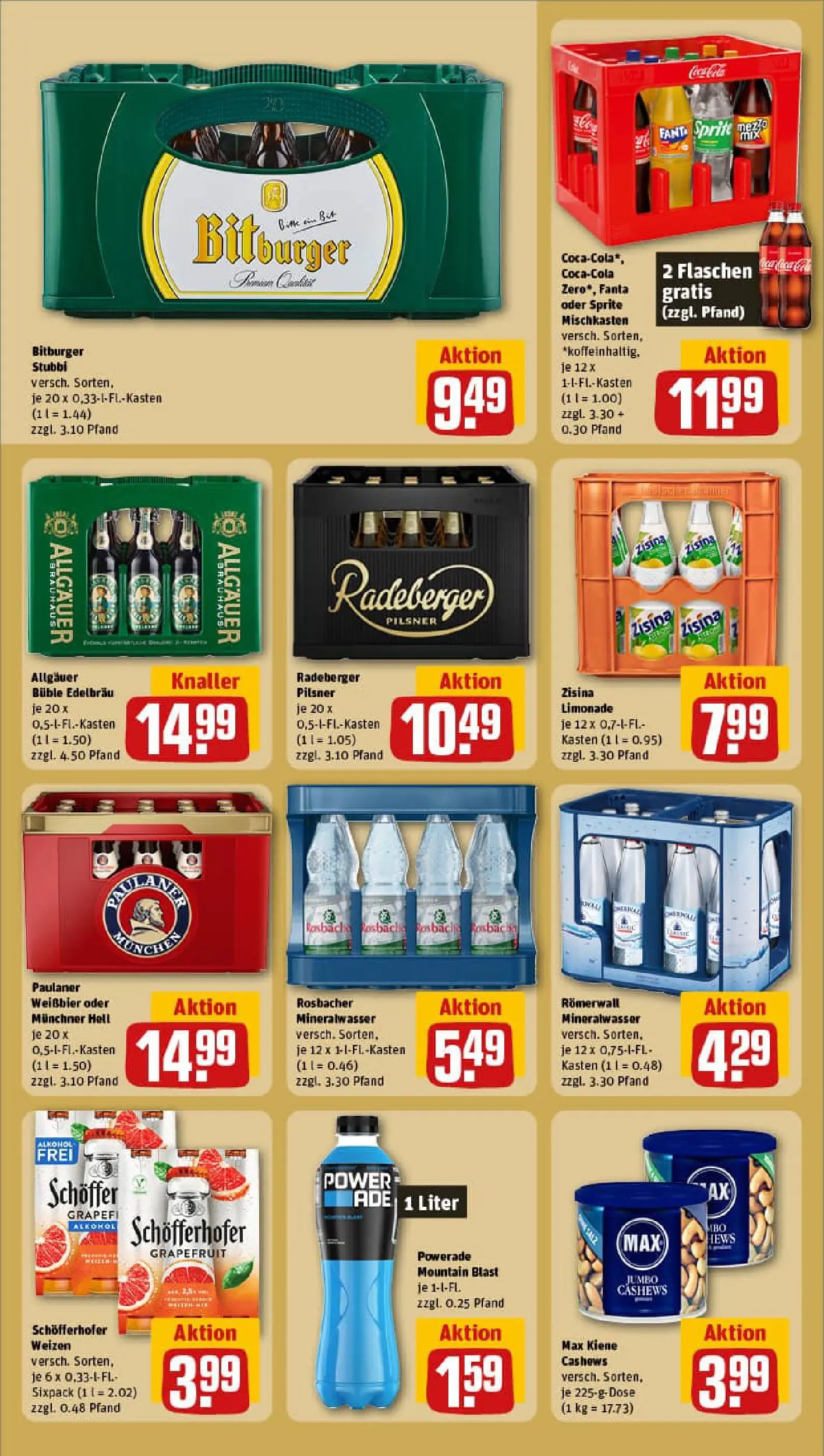 REWE Prospekt ab 13.10.2025 zum Blättern » Angebote | Seite: 14 | Produkte: Sprite, Mineralwasser, Radeberger pilsner, Paulaner