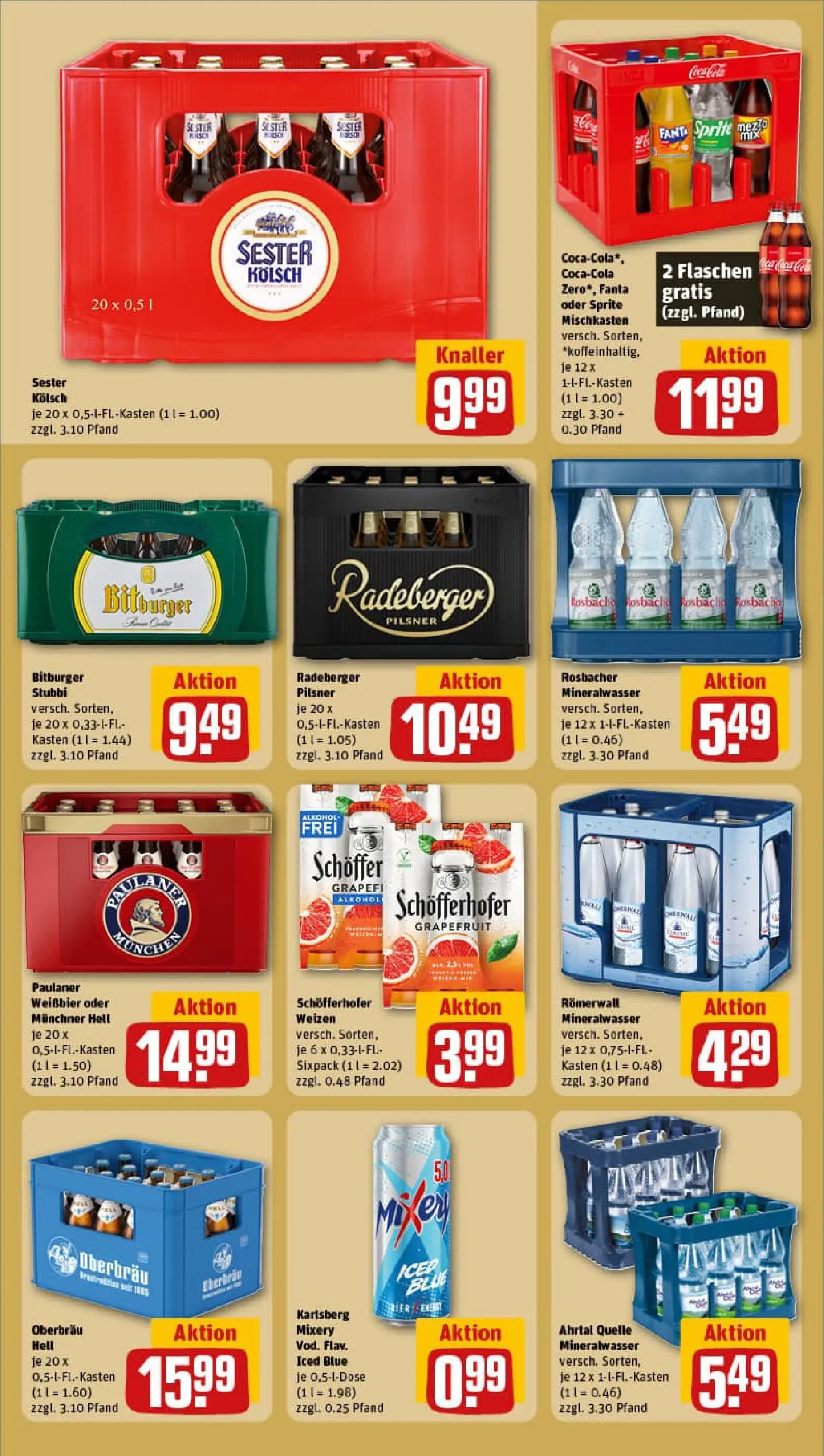 REWE Prospekt ab 13.10.2025 zum Blättern » Angebote | Seite: 14 | Produkte: Bitburger, Fanta, Sprite, Radeberger pilsner