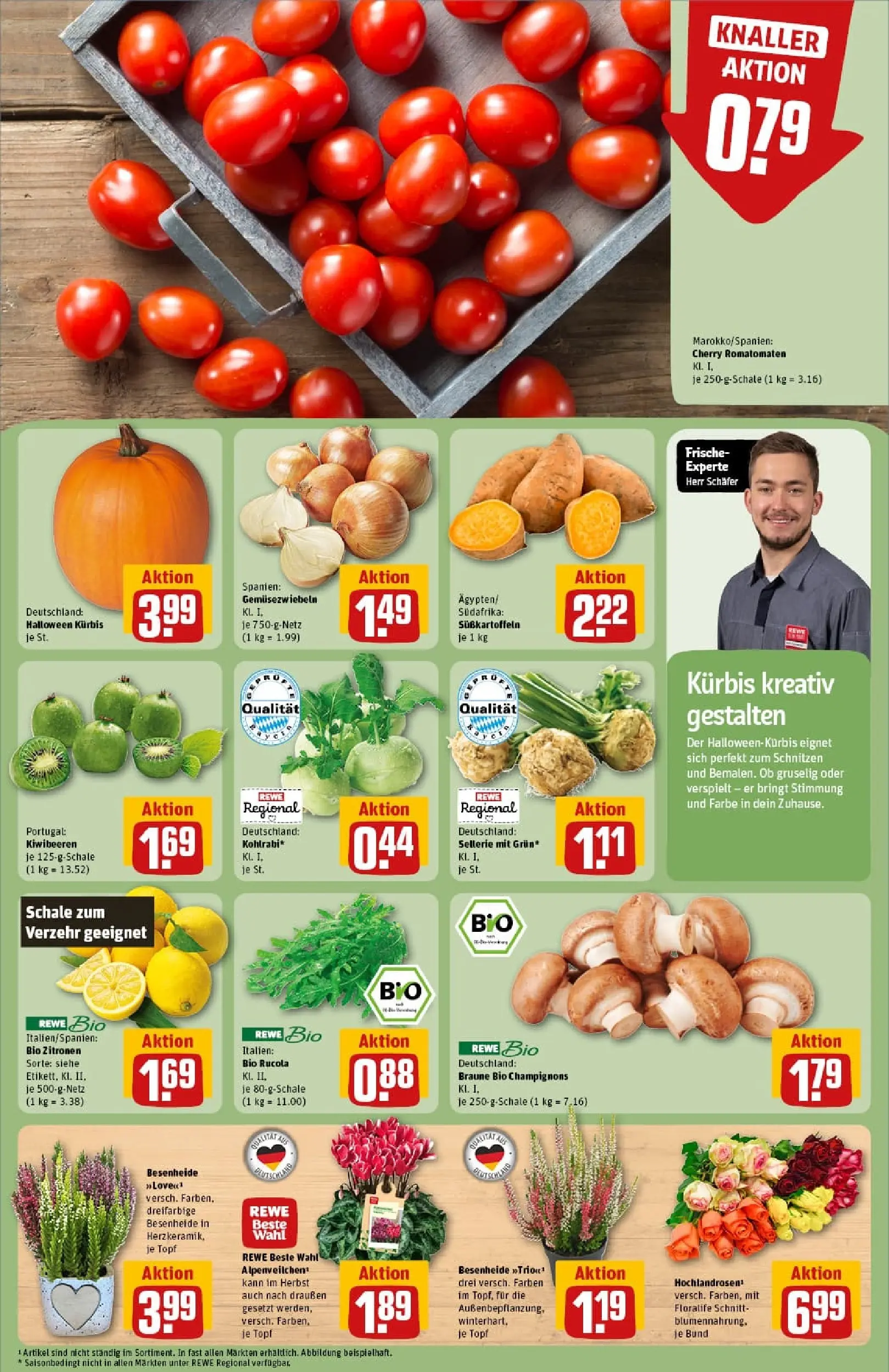 REWE Prospekt ab 13.10.2025 zum Blättern » Angebote | Seite: 9 | Produkte: Äpfel, Schinken, Schweinefleisch