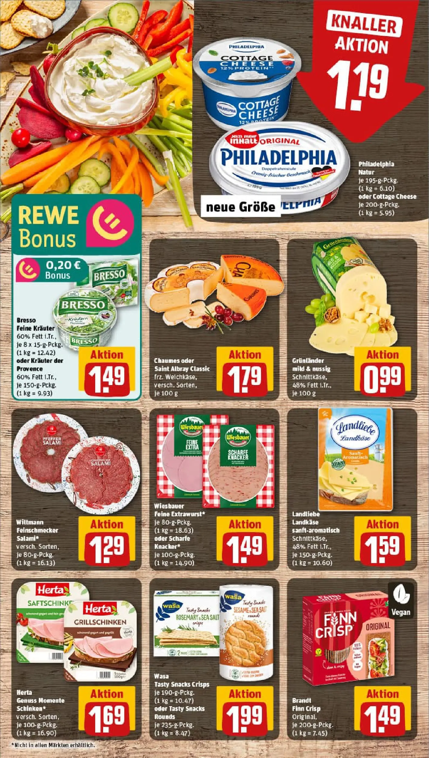 REWE Prospekt ab 13.10.2025 zum Blättern » Angebote | Seite: 9 | Produkte: Bresso, Grunlander, Salami, Schinken