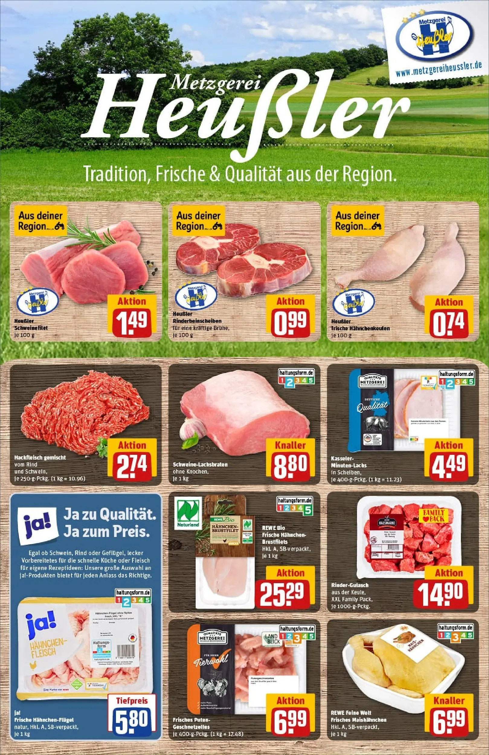 REWE Prospekt ab 13.10.2025 zum Blättern » Angebote | Seite: 10 | Produkte: Wiener wurstchen, Grunlander, Schinken