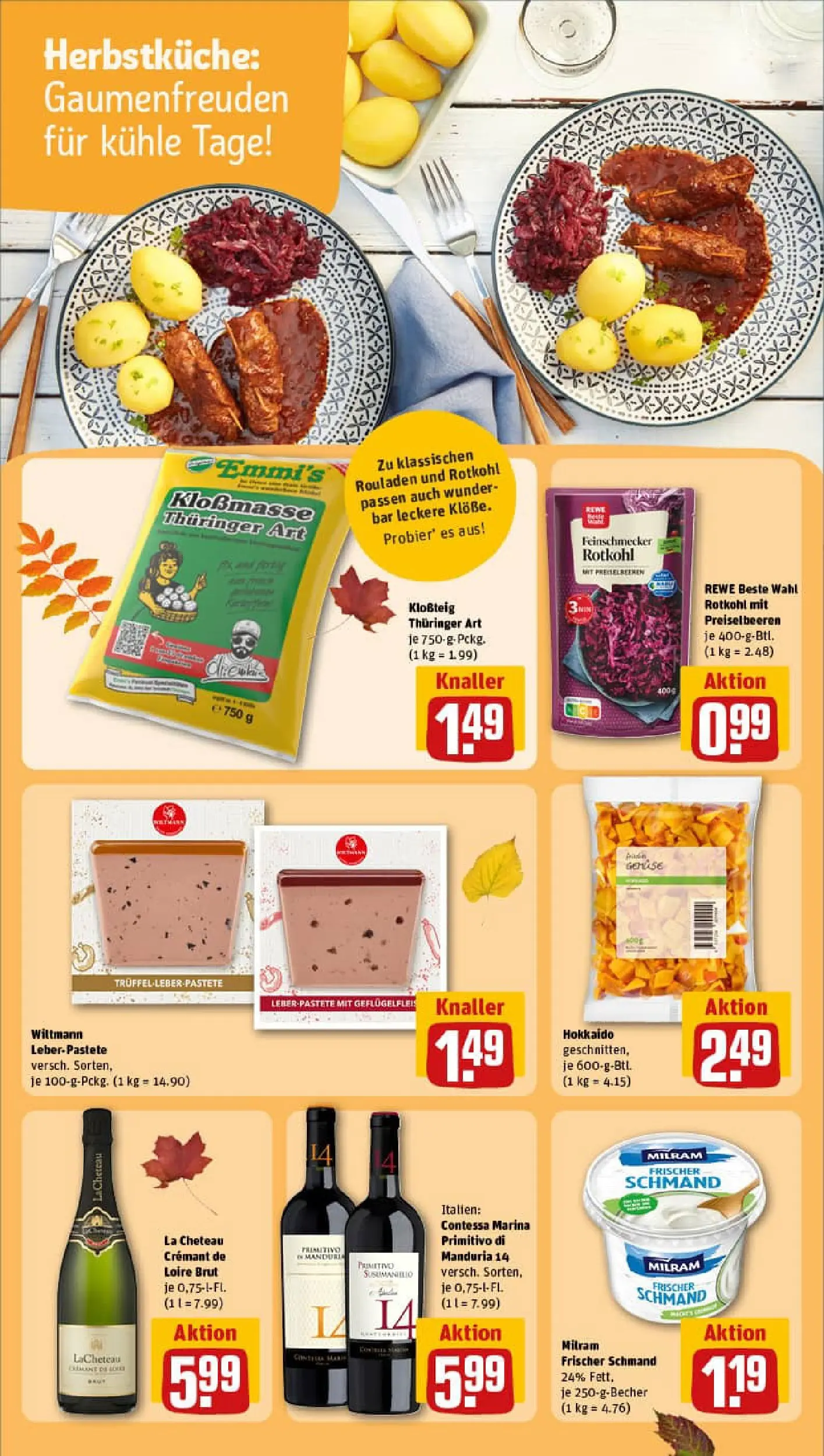 REWE Prospekt ab 13.10.2025 zum Blättern » Angebote | Seite: 12 | Produkte: Rotkohl, Milram