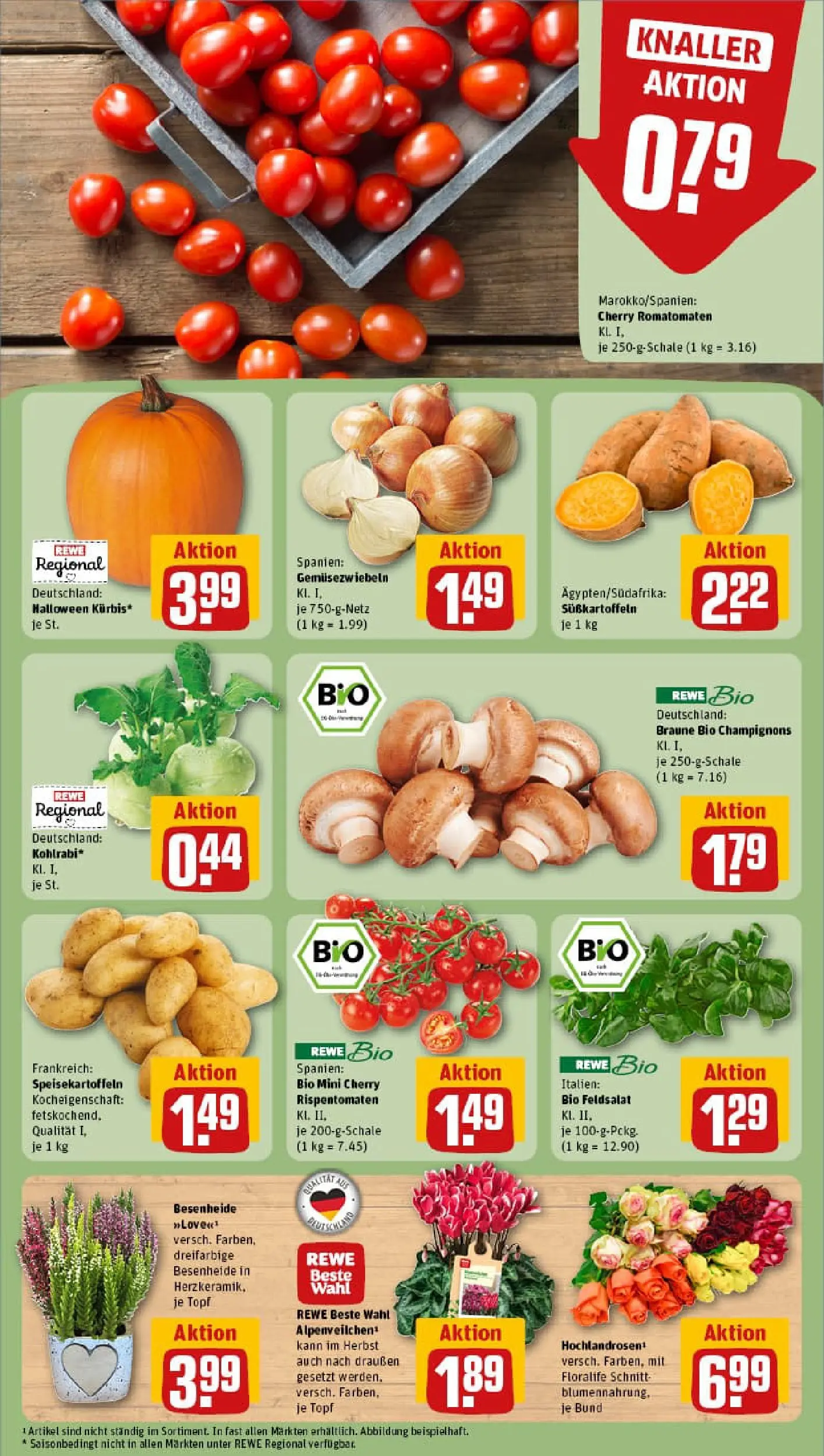 REWE Prospekt ab 13.10.2025 zum Blättern » Angebote | Seite: 7 | Produkte: Kohlrabi, Champignons