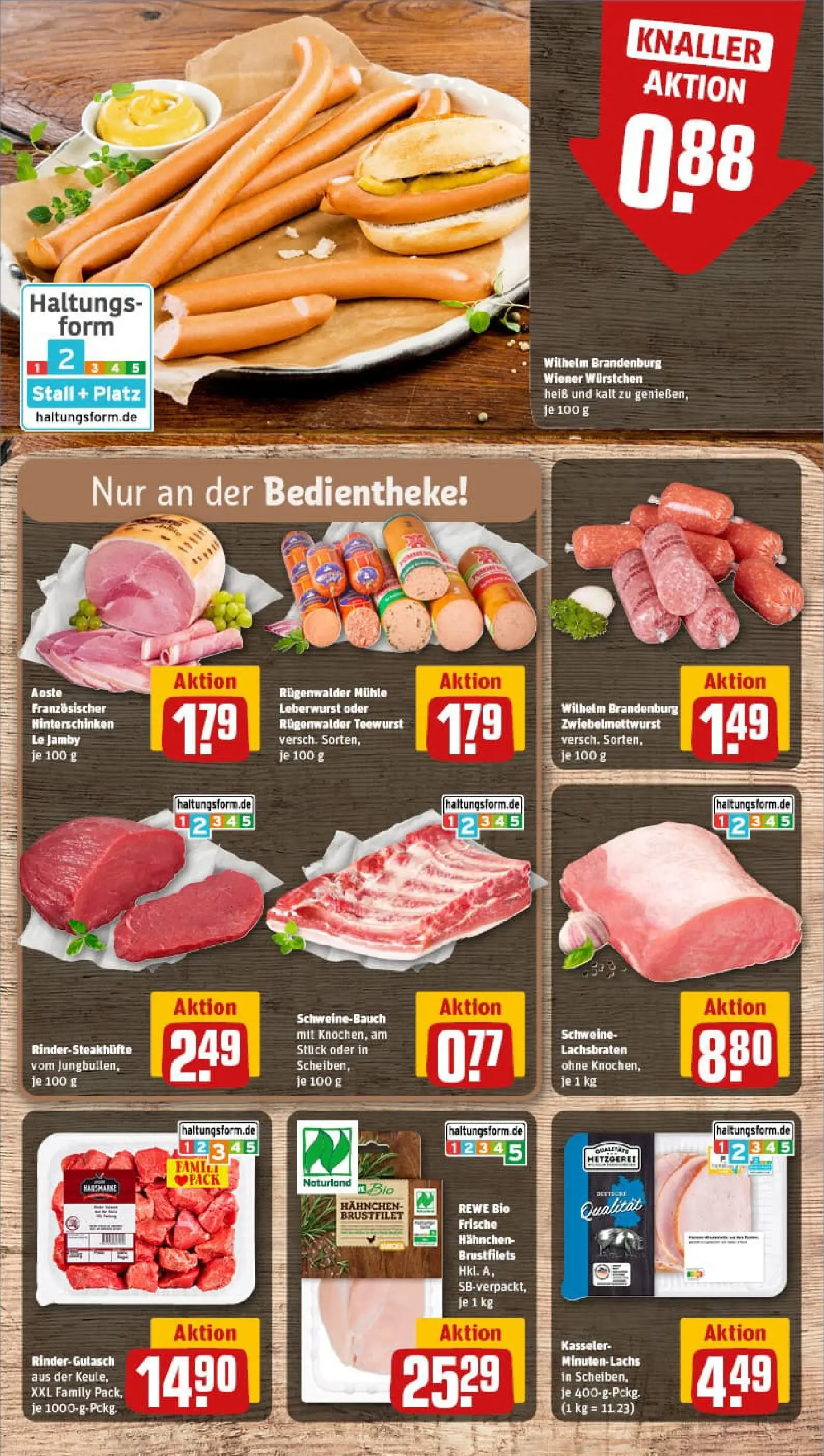 REWE Prospekt ab 13.10.2025 zum Blättern » Angebote | Seite: 8 | Produkte: Mühle, Wiener wurstchen, Schweinebauch, Steak