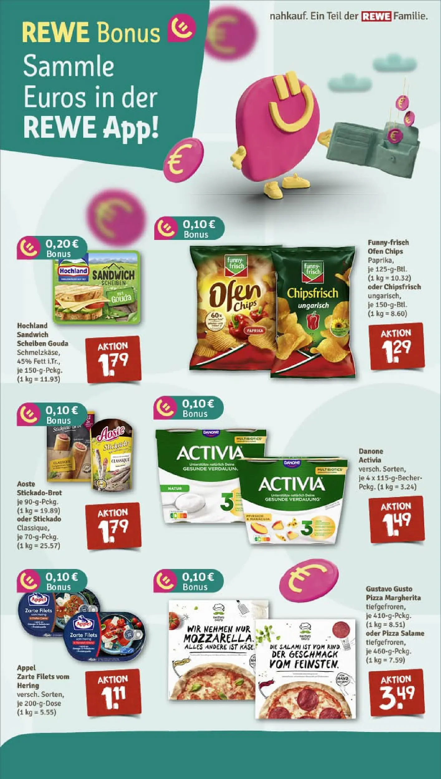 REWE Prospekt ab 13.10.2025 zum Blättern » Angebote | Seite: 4 | Produkte: Ofen, Gouda, Pizza, Chips