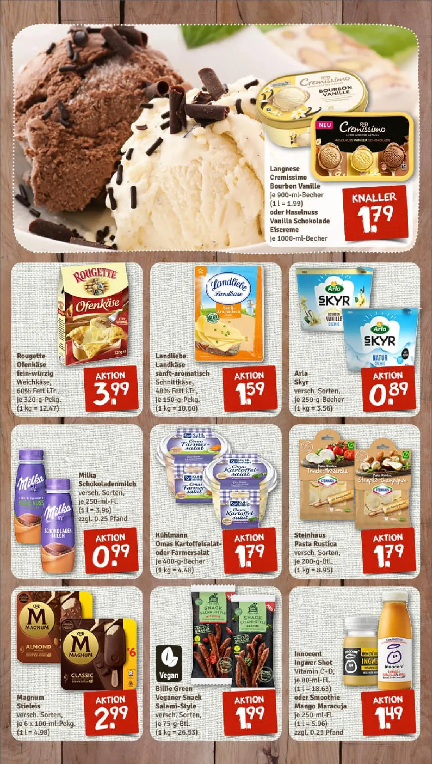 REWE Prospekt ab 13.10.2025 zum Blättern » Angebote | Seite: 7 | Produkte: Langnese, Schokolade, Eiscreme, Pasta