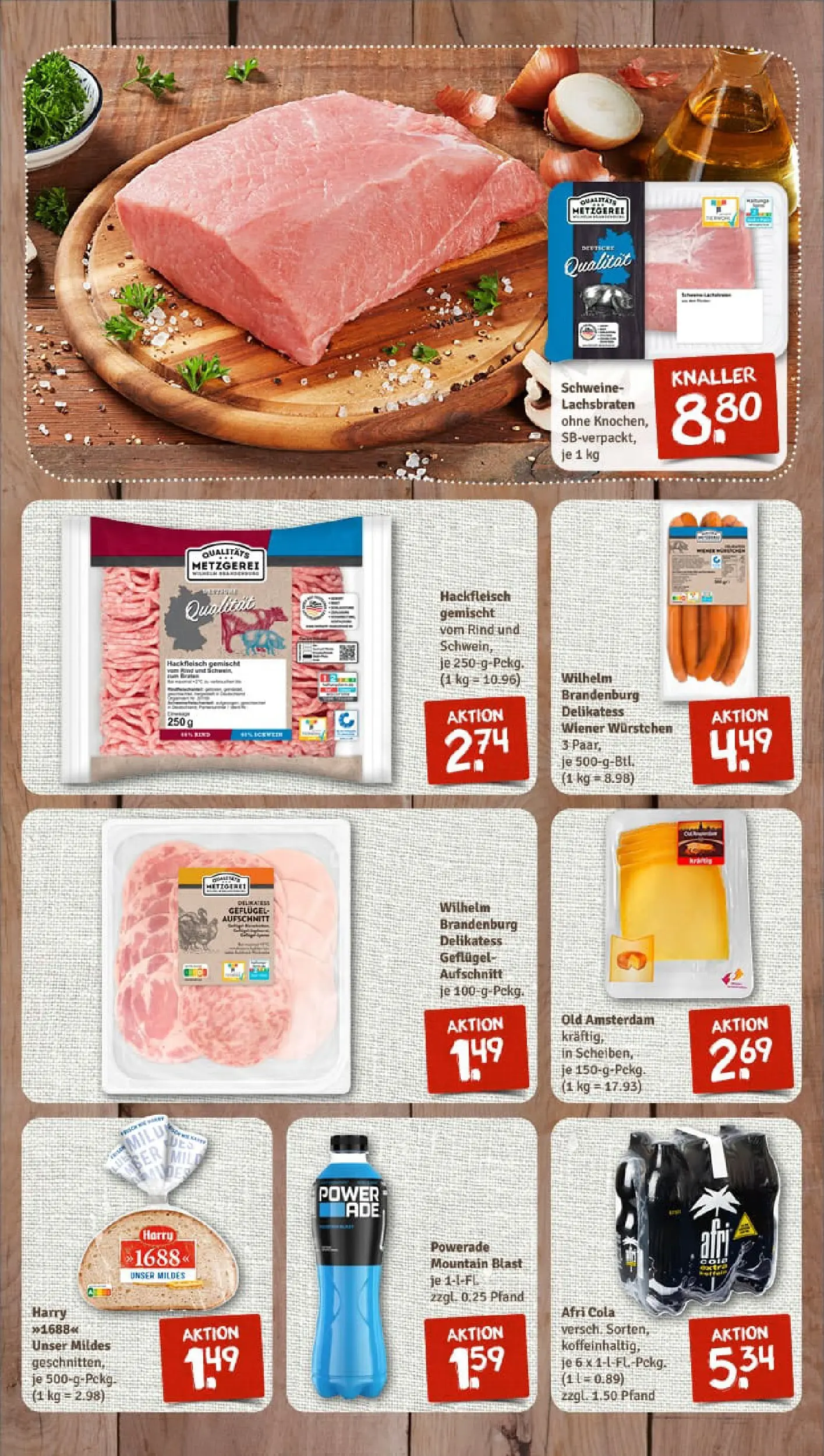 REWE Prospekt ab 13.10.2025 zum Blättern » Angebote | Seite: 7 | Produkte: Wiener wurstchen, Cola, Powerade, Hackfleisch