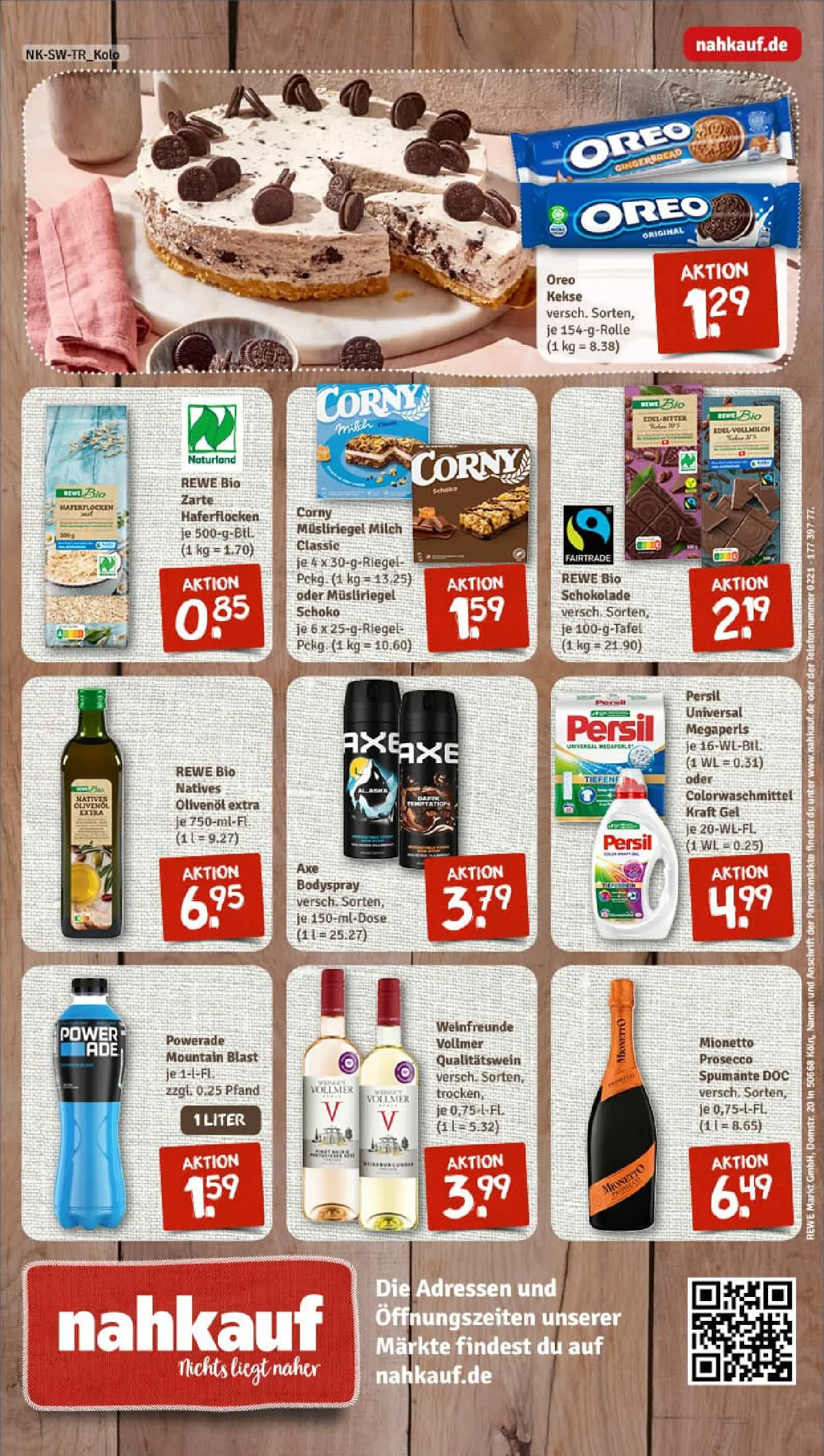 REWE Prospekt ab 13.10.2025 zum Blättern » Angebote | Seite: 8 | Produkte: Schokolade, Olivenol, Prosecco, Kekse