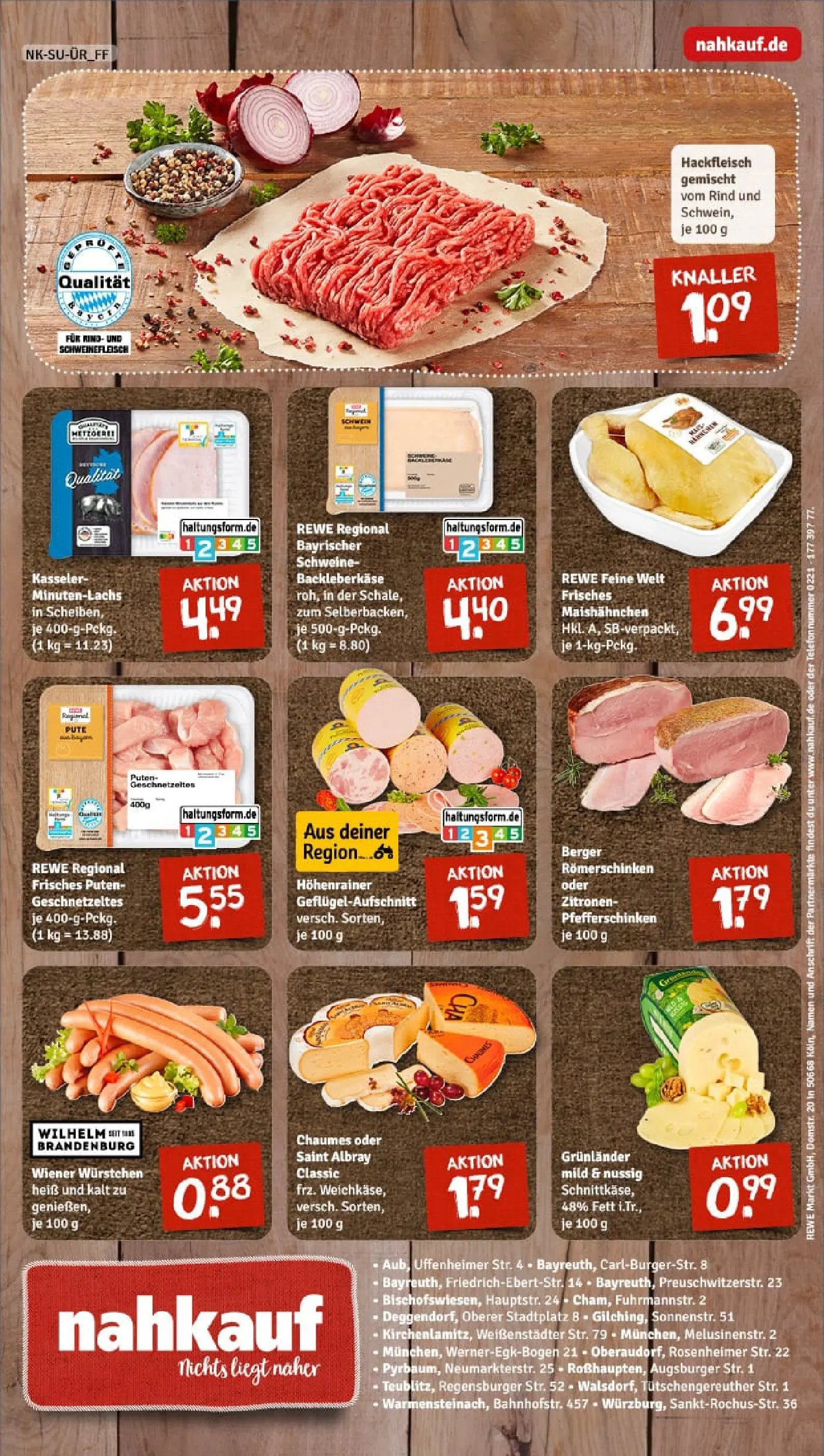 REWE Prospekt ab 13.10.2025 zum Blättern » Angebote | Seite: 8 | Produkte: Pute, Wiener wurstchen, Zitronen, Hackfleisch