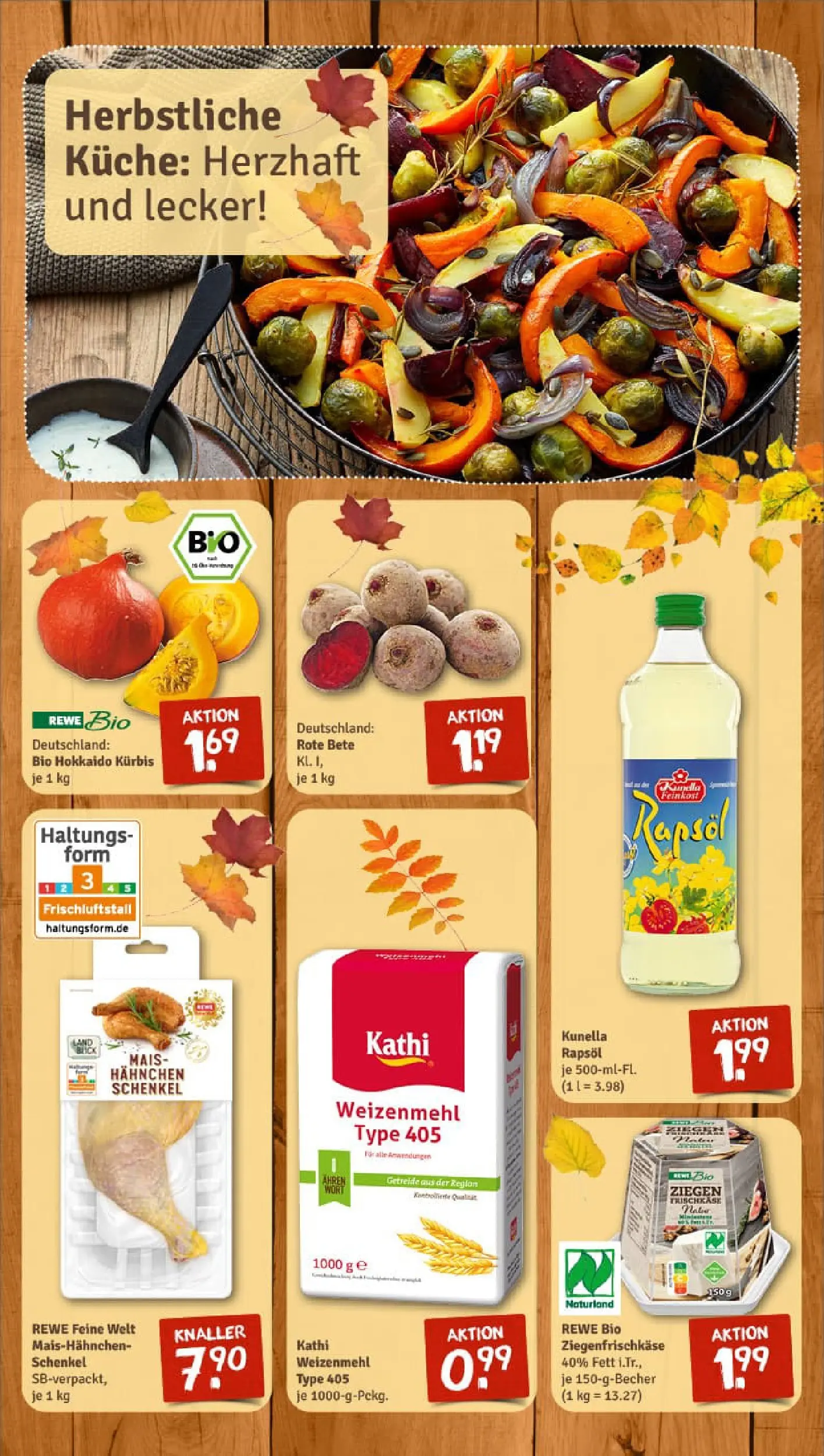REWE Prospekt ab 13.10.2025 zum Blättern » Angebote | Seite: 8 | Produkte: Küche, Weizenmehl, Kürbis, Frischkase