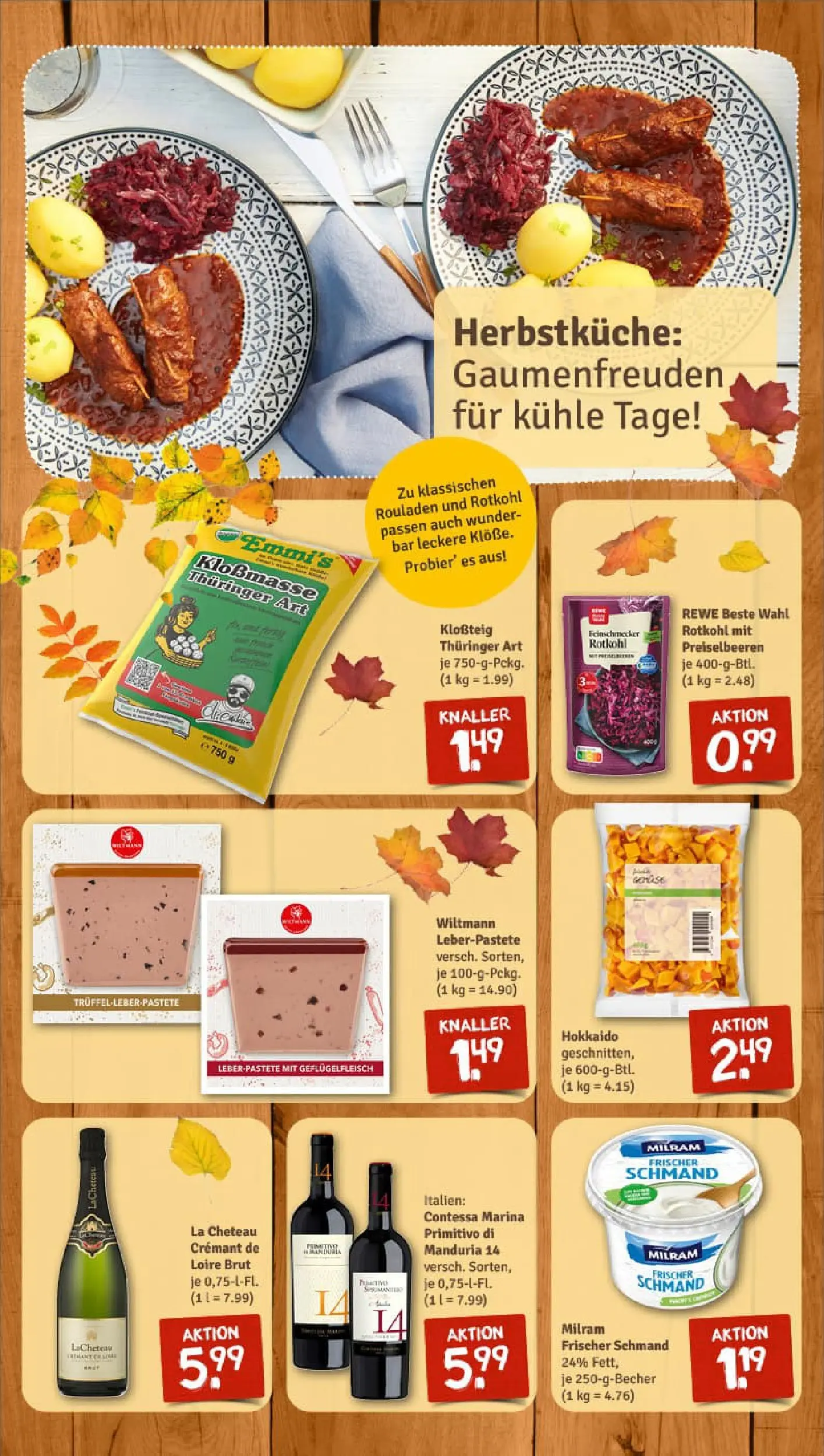 REWE Prospekt ab 13.10.2025 zum Blättern » Angebote | Seite: 11 | Produkte: Rotkohl, Milram