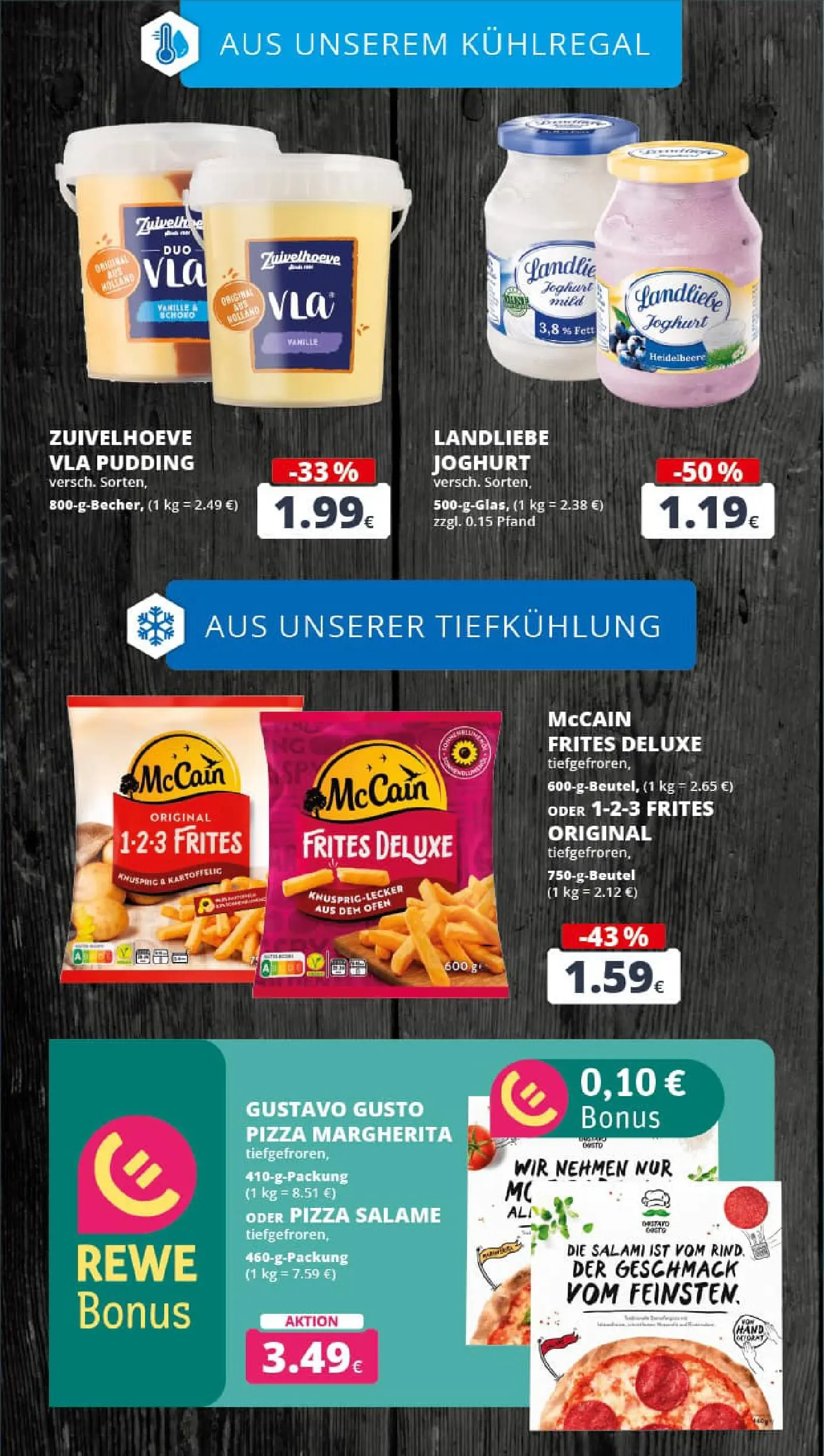 REWE Prospekt ab 13.10.2025 zum Blättern » Angebote | Seite: 21 | Produkte: Gustavo gusto, Joghurt, Salami, Pizza