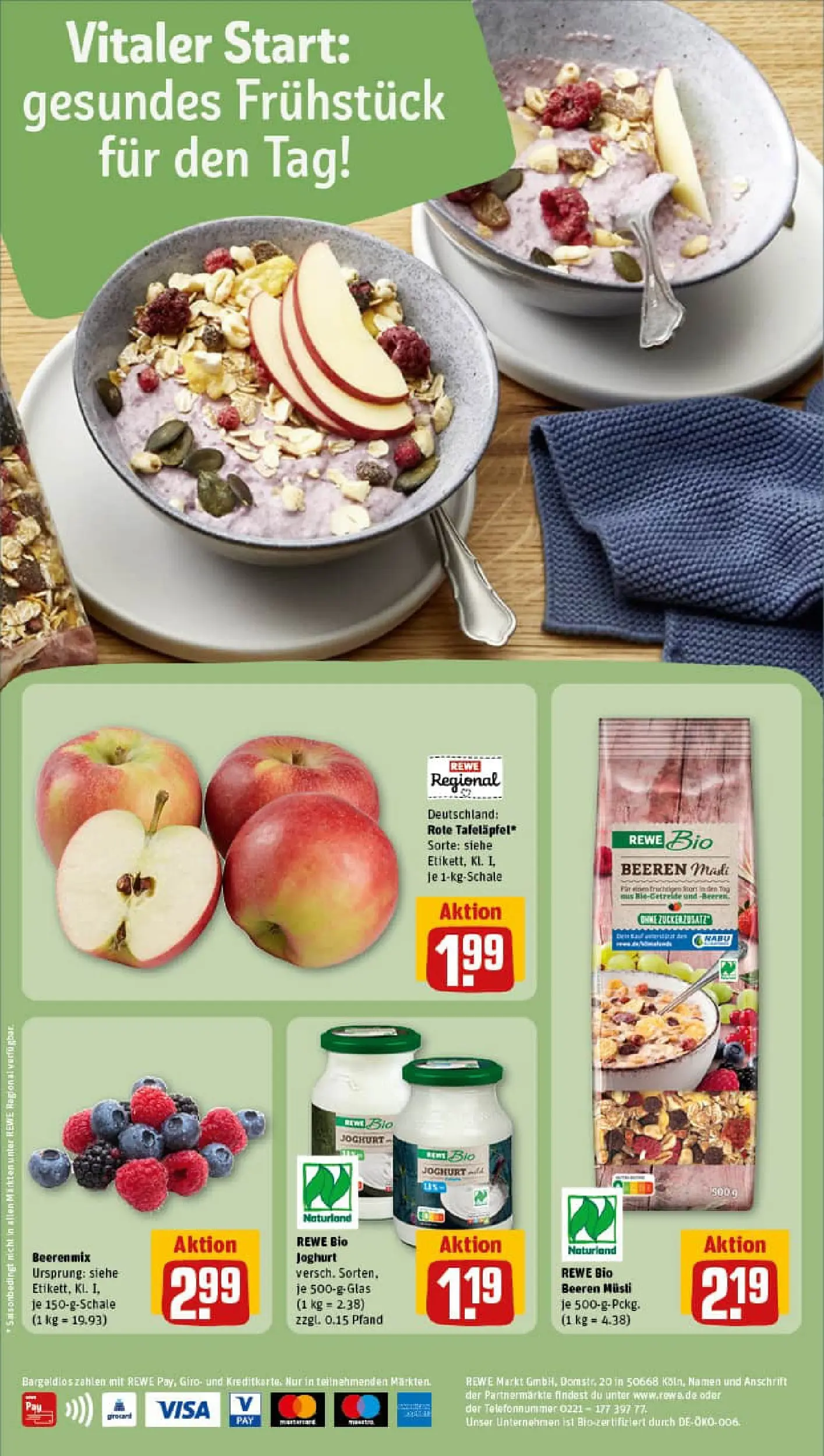 REWE Prospekt ab 13.10.2025 zum Blättern » Angebote | Seite: 2 | Produkte: Musli, Joghurt