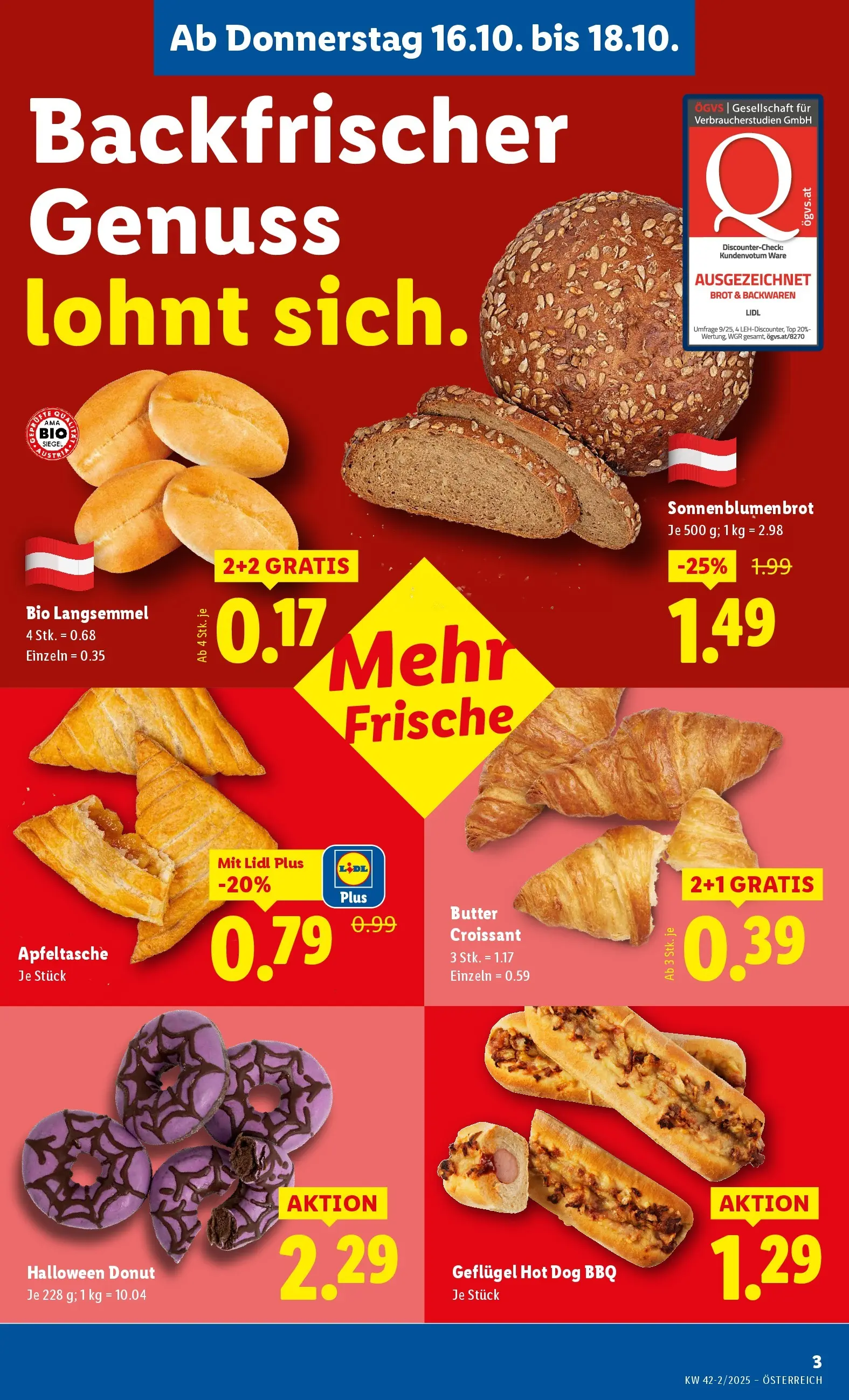 Lidl - Lidl: Flugblatt in deiner Nähe ab 15.10.2025 - Angebote ab donnerstag | Seite: 7 | Produkte: Butter, Brot