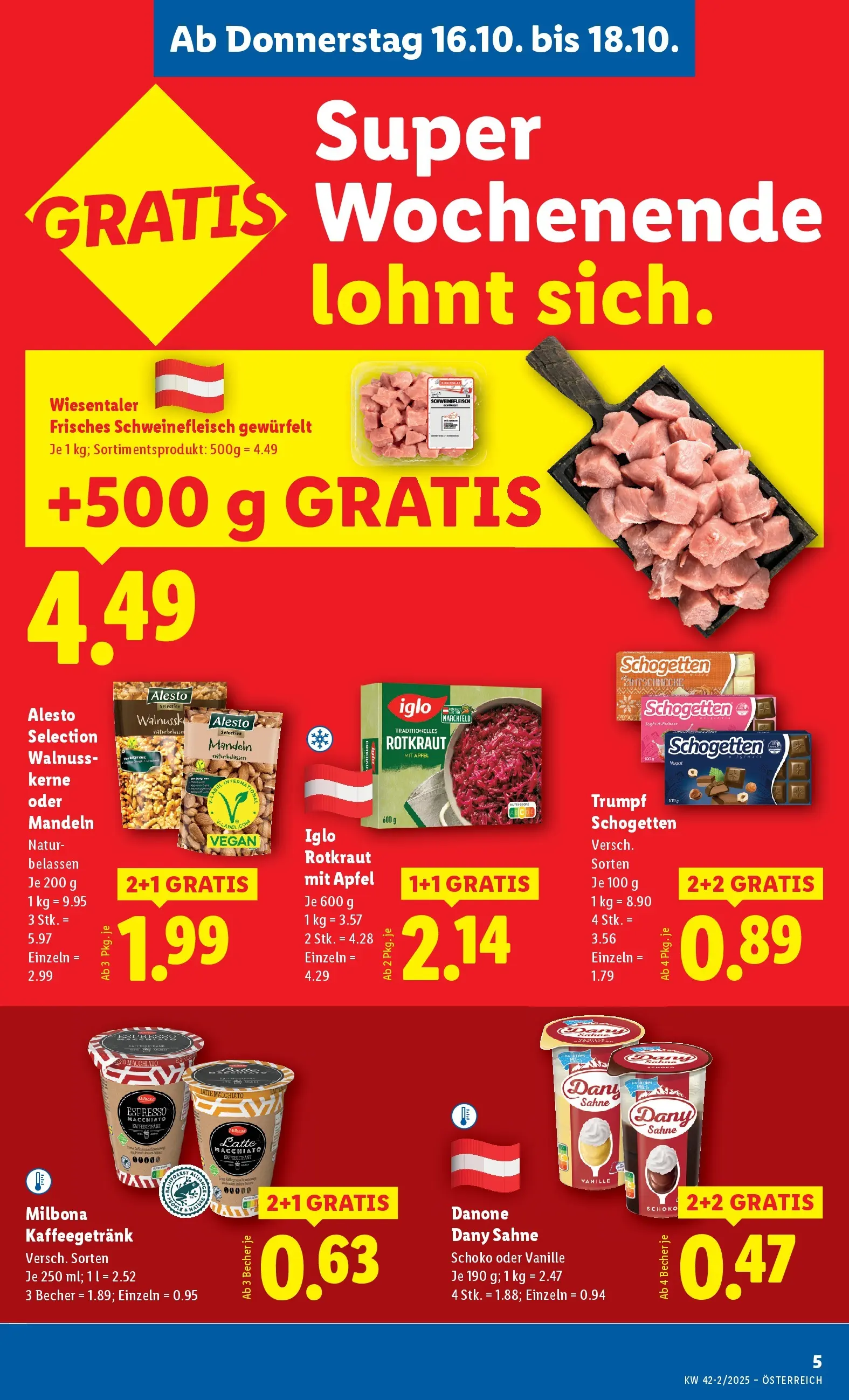 Lidl - Lidl: Flugblatt in deiner Nähe ab 15.10.2025 - Angebote ab donnerstag | Seite: 9 | Produkte: Sahne, Schweinefleisch, Äpfel