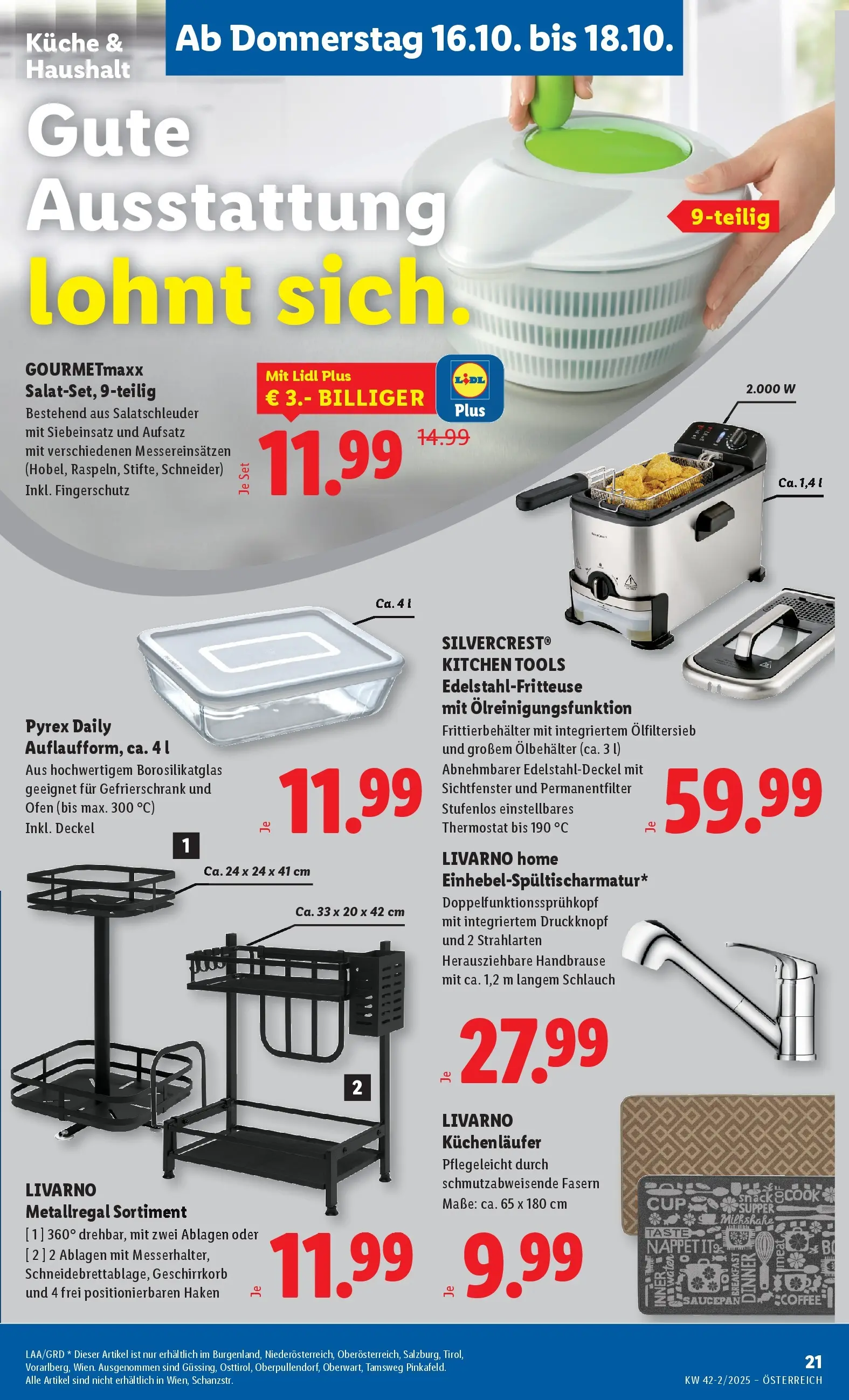 Lidl - Lidl: Flugblatt in deiner Nähe ab 15.10.2025 - Angebote ab donnerstag | Seite: 25 | Produkte: Gefrierschrank, Ofen