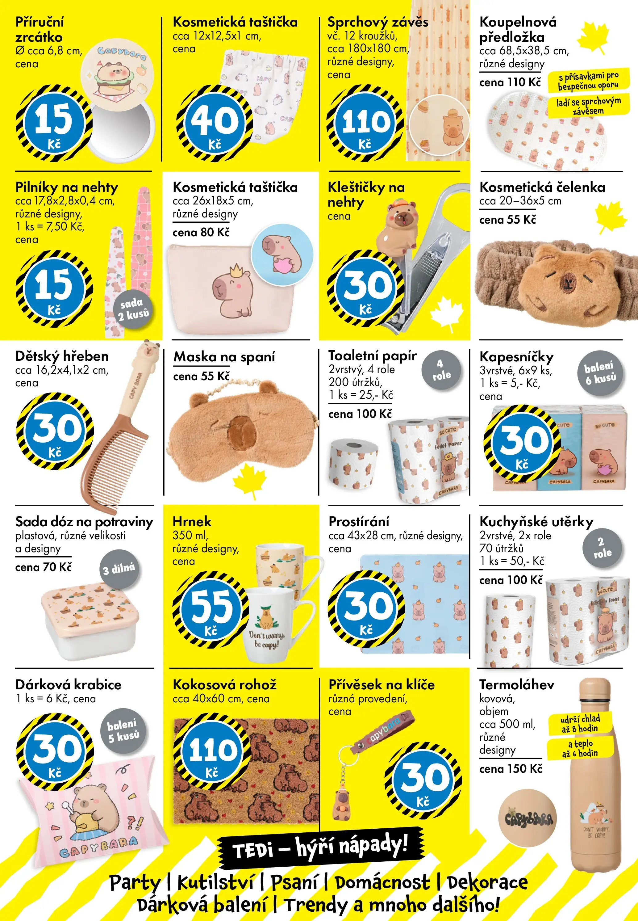 TEDi leták od 10.10.2025 - akční nabídka | Strana: 7 | Produkty: Kuchyňské utěrky, Kosmetická čelenka, Toaletní papír, Maska