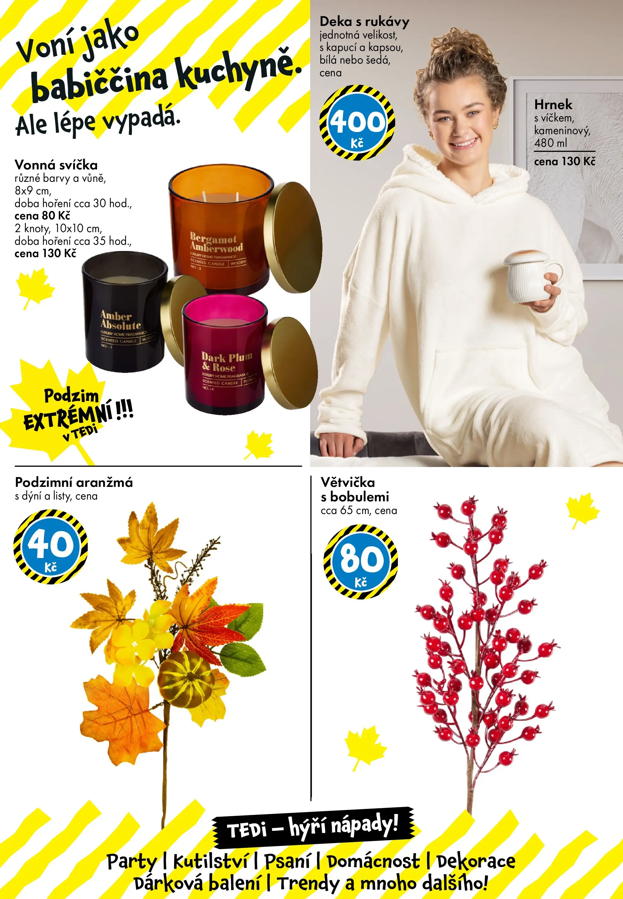 TEDi leták od 10.10.2025 - akční nabídka | Strana: 25 | Produkty: Deka s rukávy, Hrnek, Svíčka, Barvy
