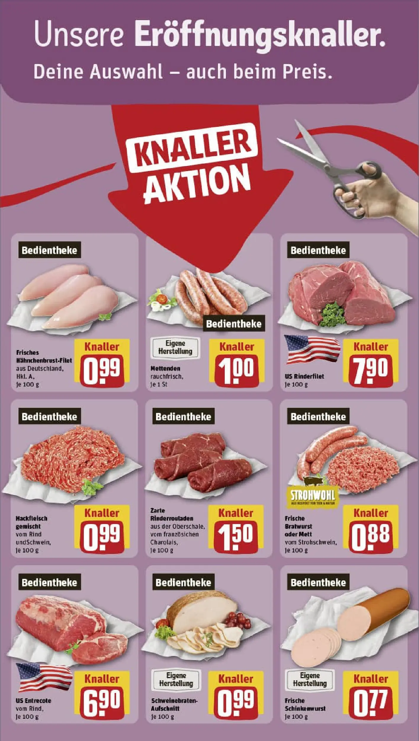 REWE Prospekt ab 13.10.2025 zum Blättern » Angebote | Seite: 2 | Produkte: Rinderfilet, Bratwurst, Entrecote, Hackfleisch