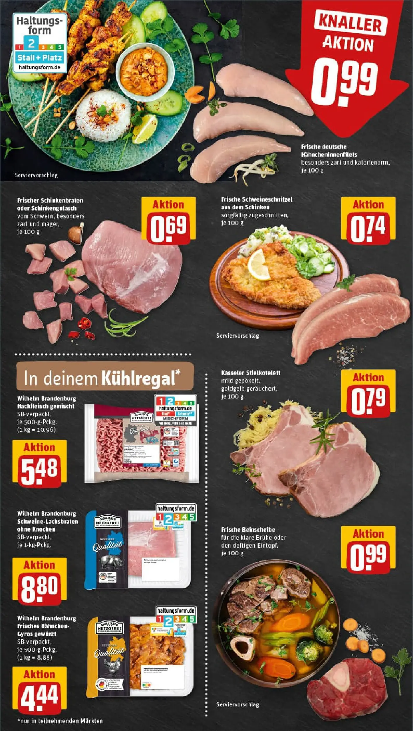 REWE Prospekt ab 13.10.2025 zum Blättern » Angebote | Seite: 6 | Produkte: Schnitzel, Gyros, Schinken, Hackfleisch